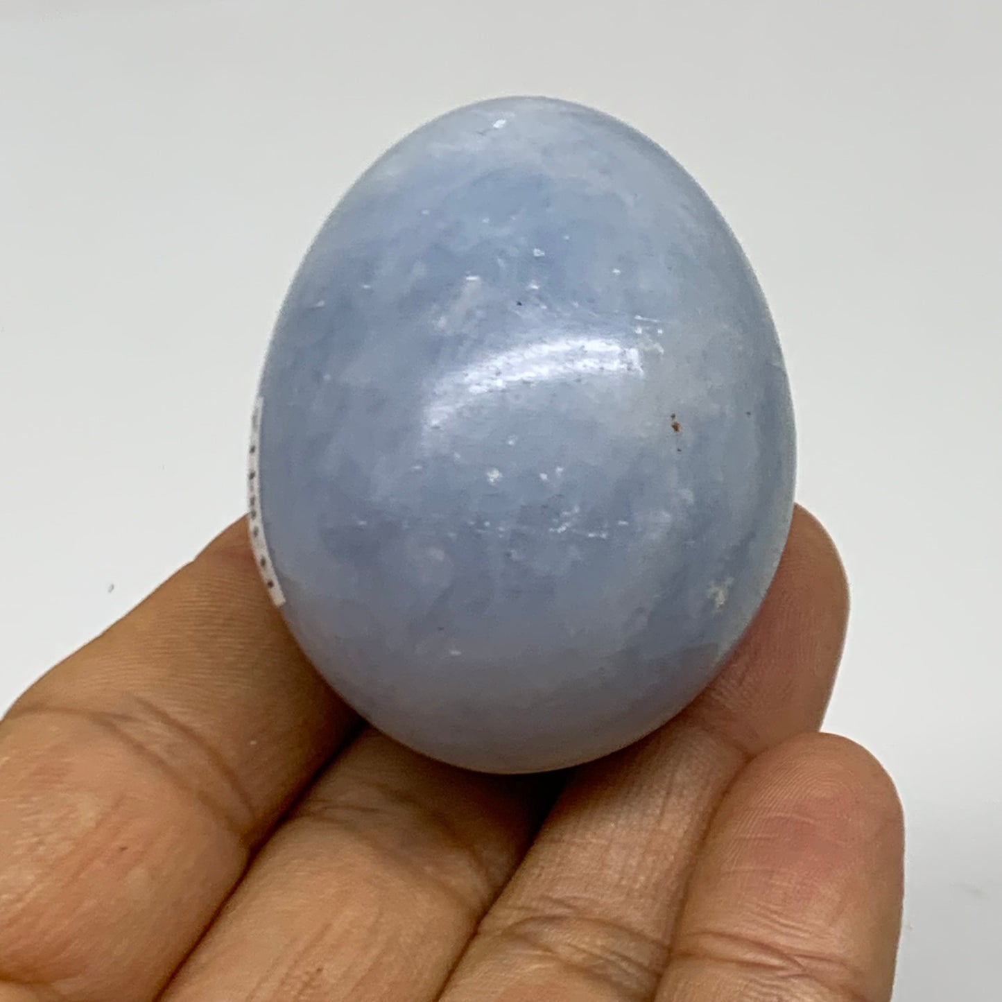 93.4g, 1.8"x1.5", Natural Blue Calcite Egg Polished Crystal @Madagascar, B38412