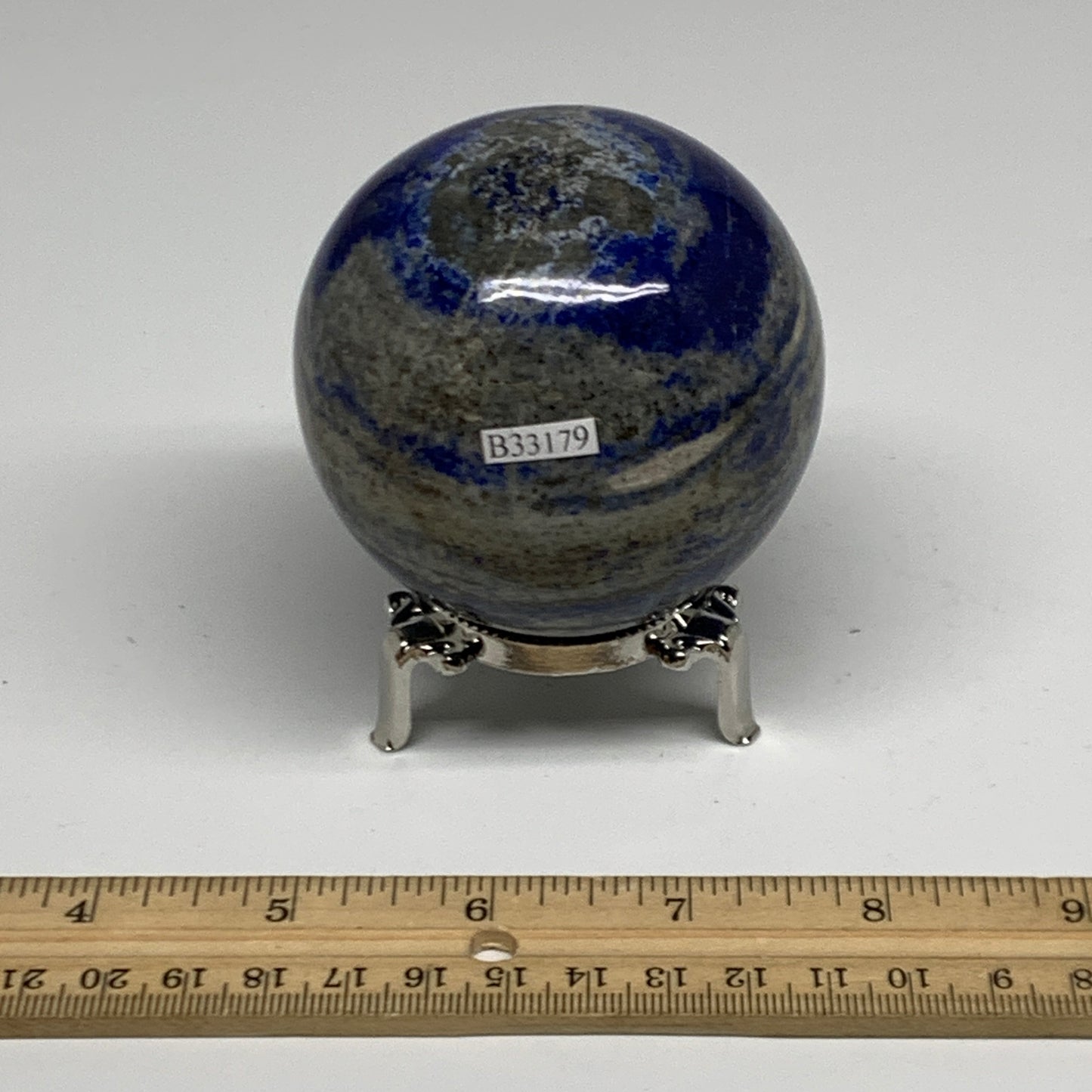 1.2 lbs, 2.8" (70mm), Lapis Lazuli Sphere Ball Gemstone @Afghanistan, B33179