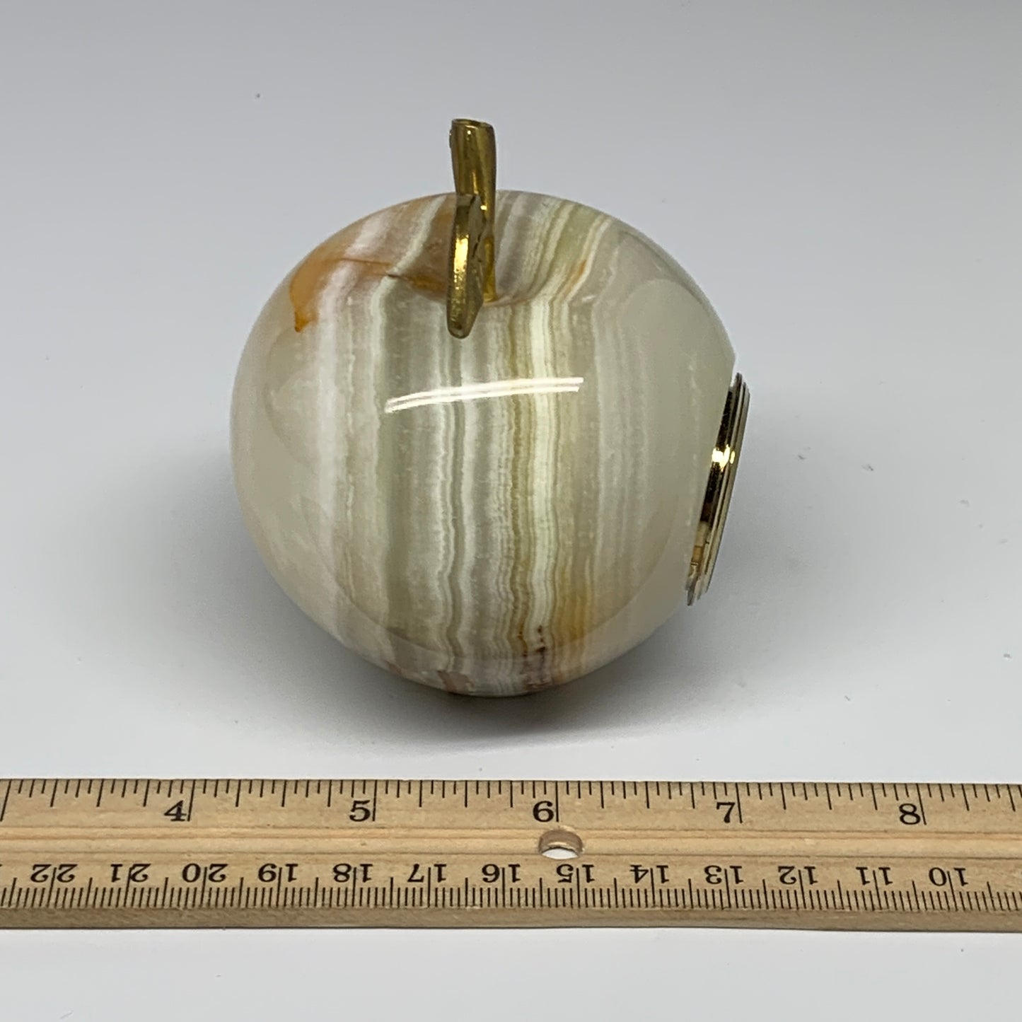 1.24 lbs, 2.6"x2.9" Natural Green Onyx Apple Gemstone @Afghanistan, B32514