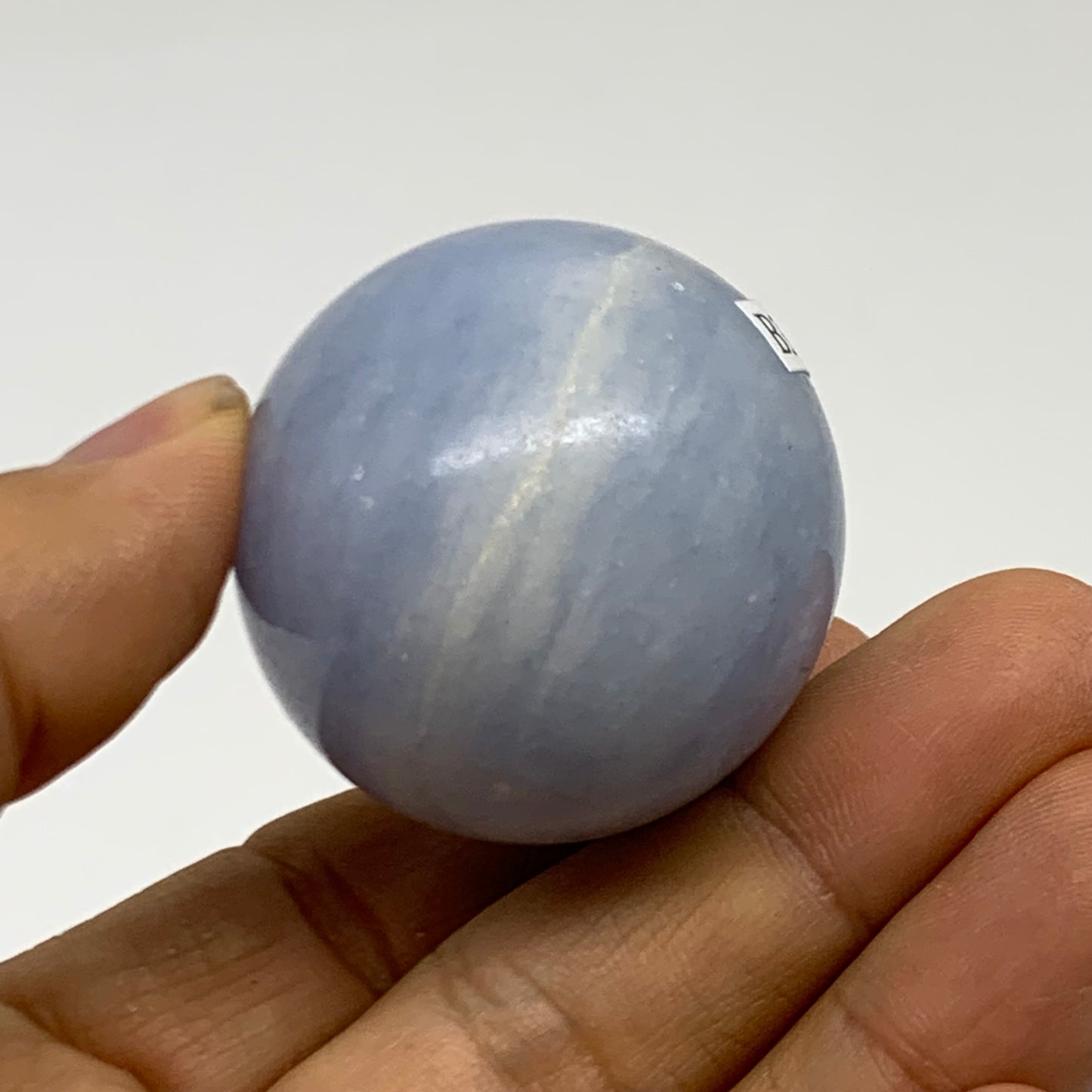 93.4g, 1.8"x1.5", Natural Blue Calcite Egg Polished Crystal @Madagascar, B38412