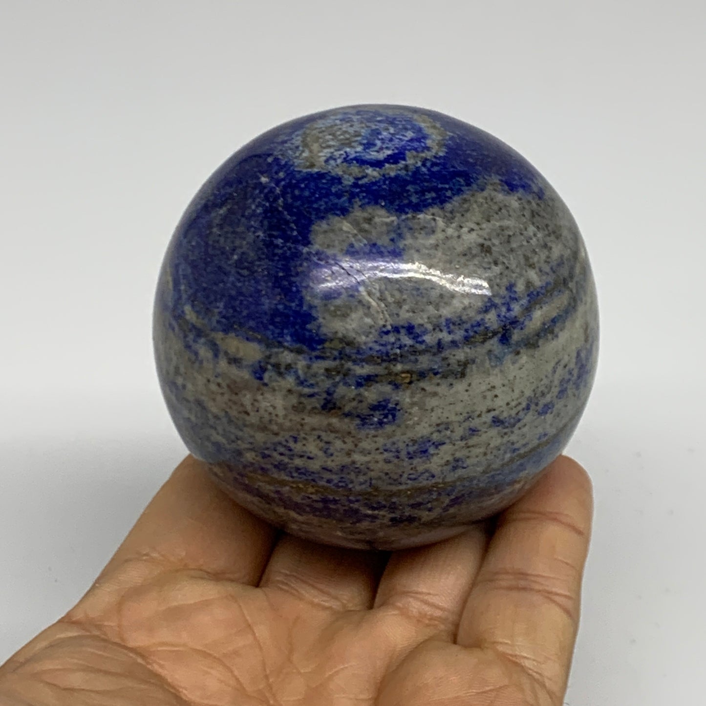 1 lbs, 2.6" (65mm), Lapis Lazuli Sphere Ball Gemstone @Afghanistan, B33180