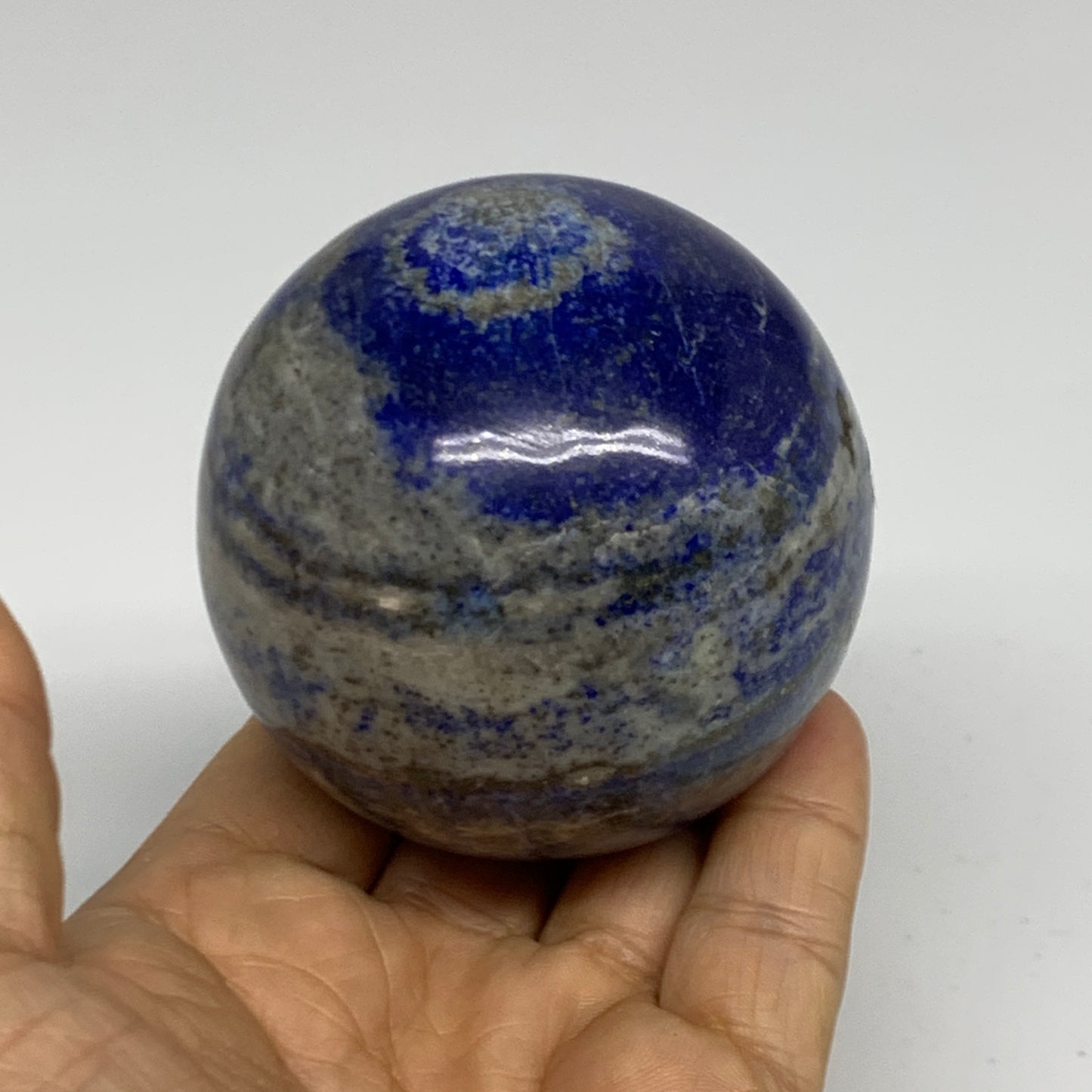 1 lbs, 2.6" (65mm), Lapis Lazuli Sphere Ball Gemstone @Afghanistan, B33180
