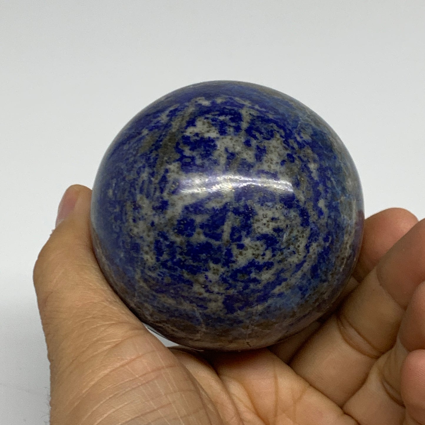 1 lbs, 2.6" (65mm), Lapis Lazuli Sphere Ball Gemstone @Afghanistan, B33180