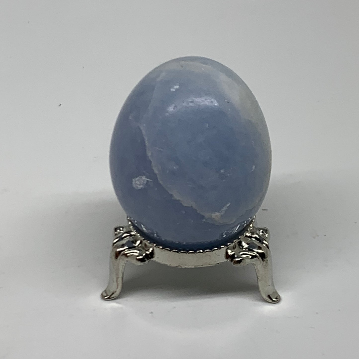 93.4g, 1.8"x1.5", Natural Blue Calcite Egg Polished Crystal @Madagascar, B38412
