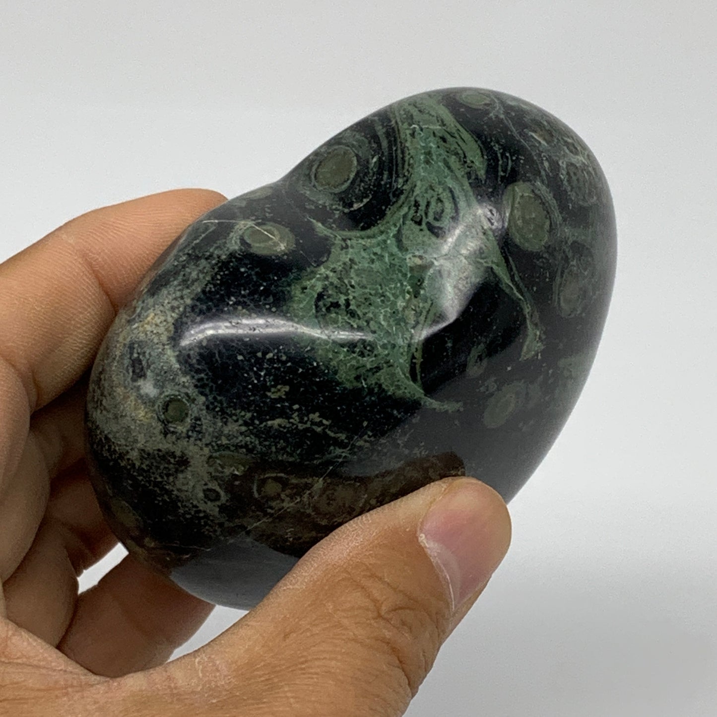 0.72 lbs, 2.8"x3.1"x1.6", Kambaba Jasper Heart Crocodile Polished Crystal, B3755