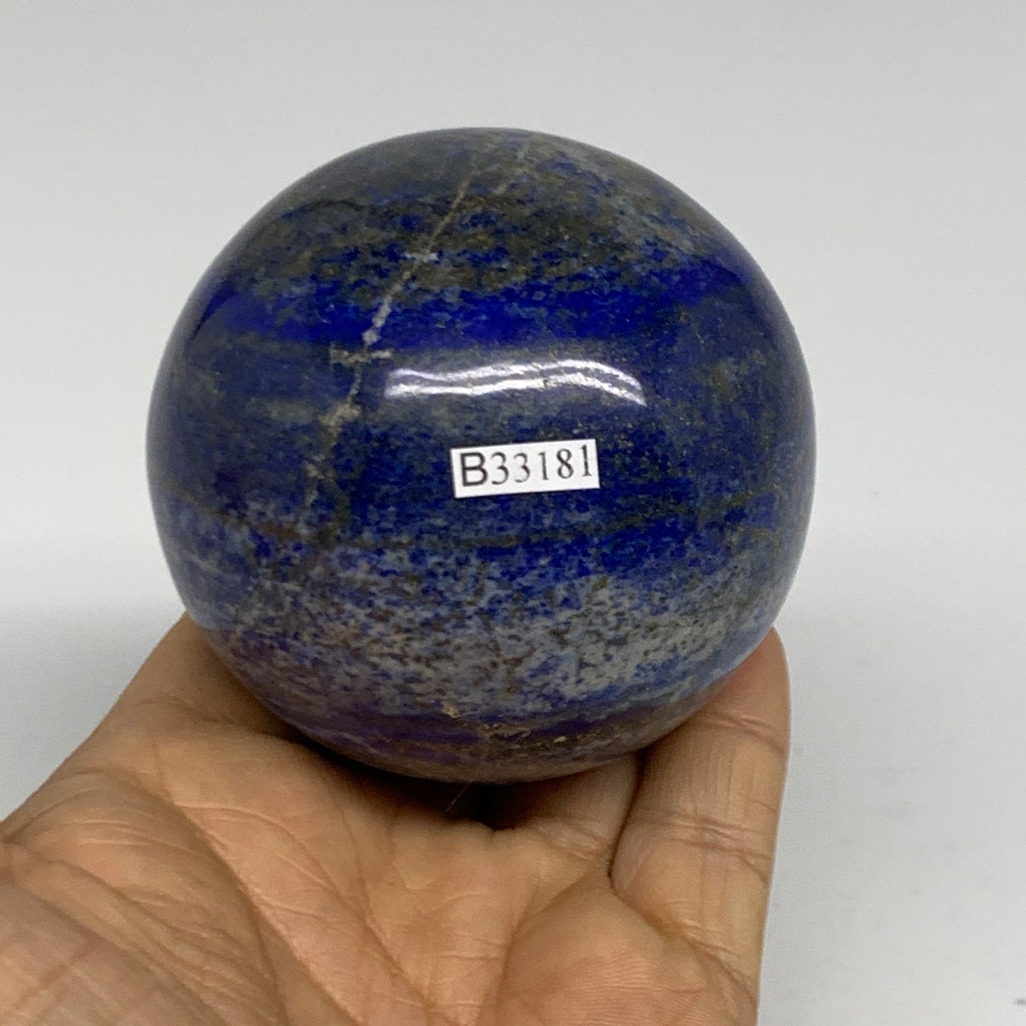 1.08 lbs, 2.7" (68mm), Lapis Lazuli Sphere Ball Gemstone @Afghanistan, B33181