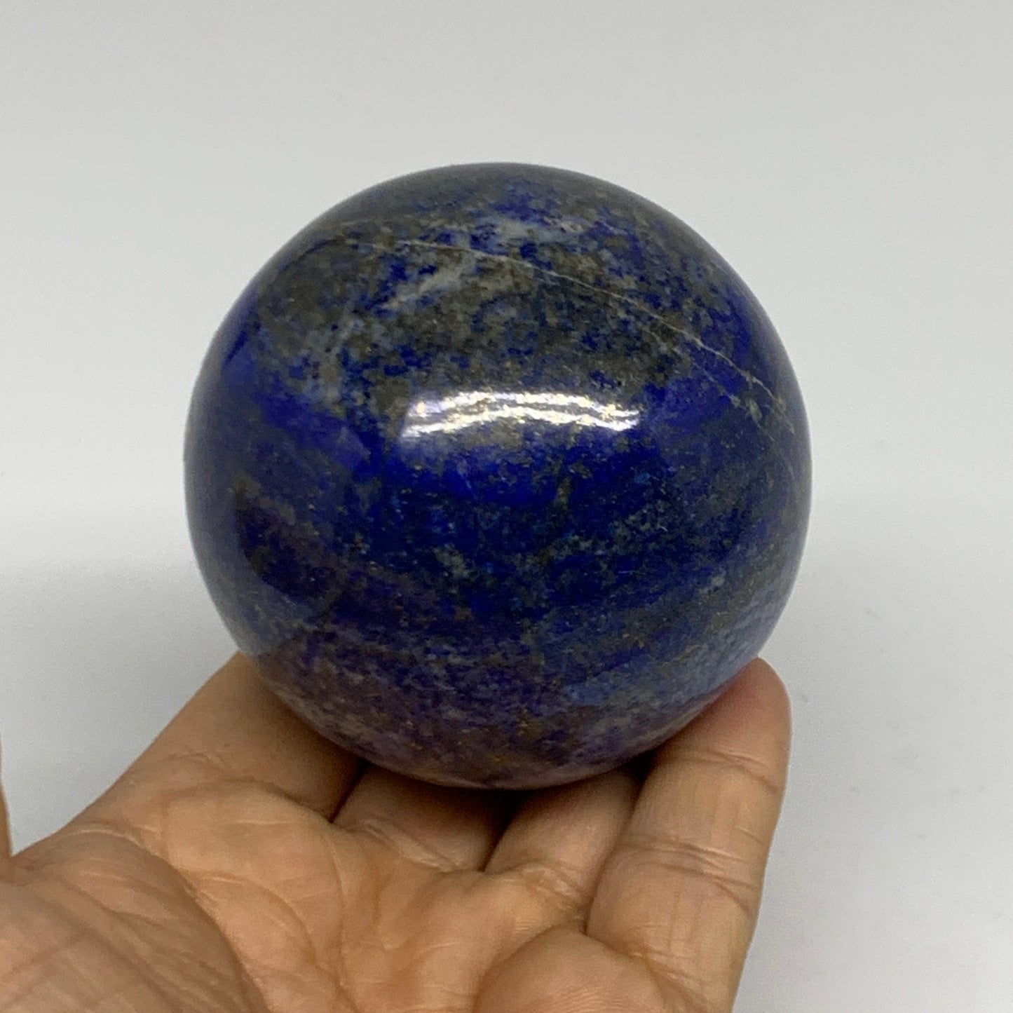1.08 lbs, 2.7" (68mm), Lapis Lazuli Sphere Ball Gemstone @Afghanistan, B33181