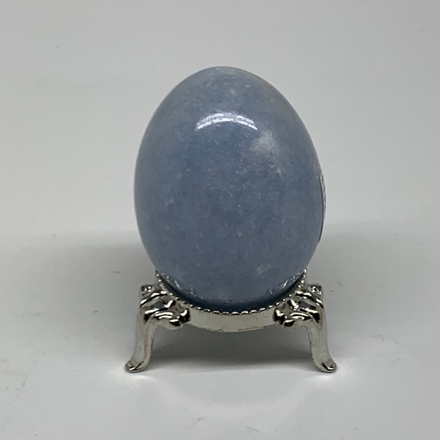 99.9g, 2"x1.4", Natural Blue Calcite Egg Polished Crystal @Madagascar, B38413