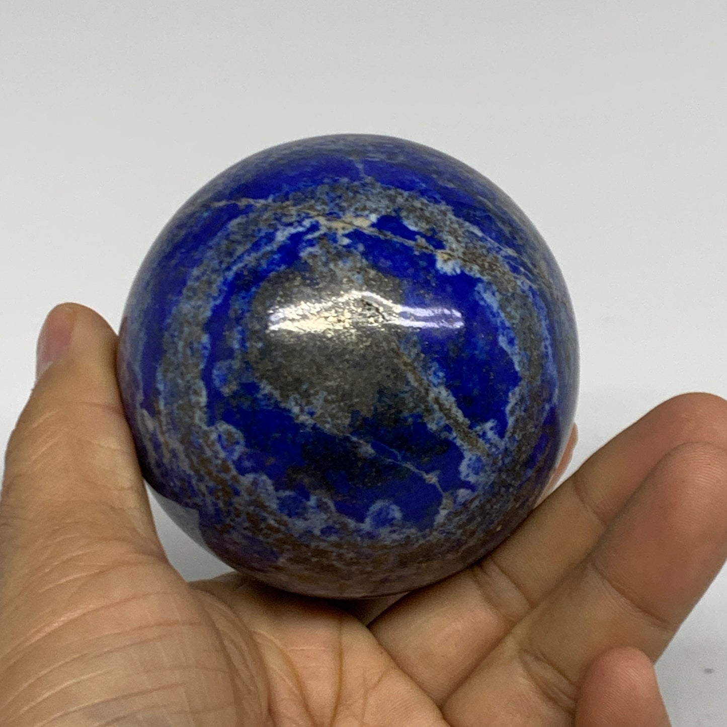 1.08 lbs, 2.7" (68mm), Lapis Lazuli Sphere Ball Gemstone @Afghanistan, B33181