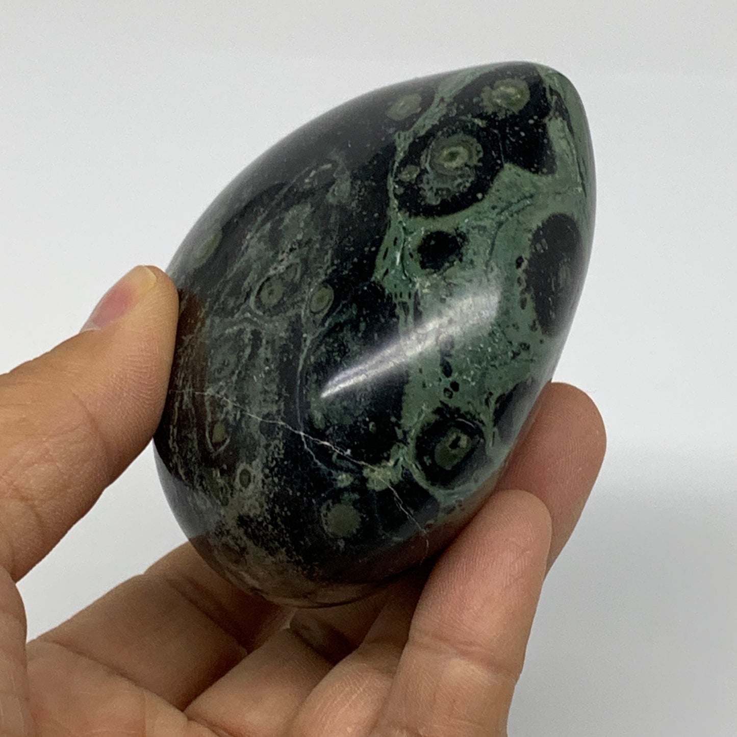 0.72 lbs, 2.8"x3.1"x1.6", Kambaba Jasper Heart Crocodile Polished Crystal, B3755