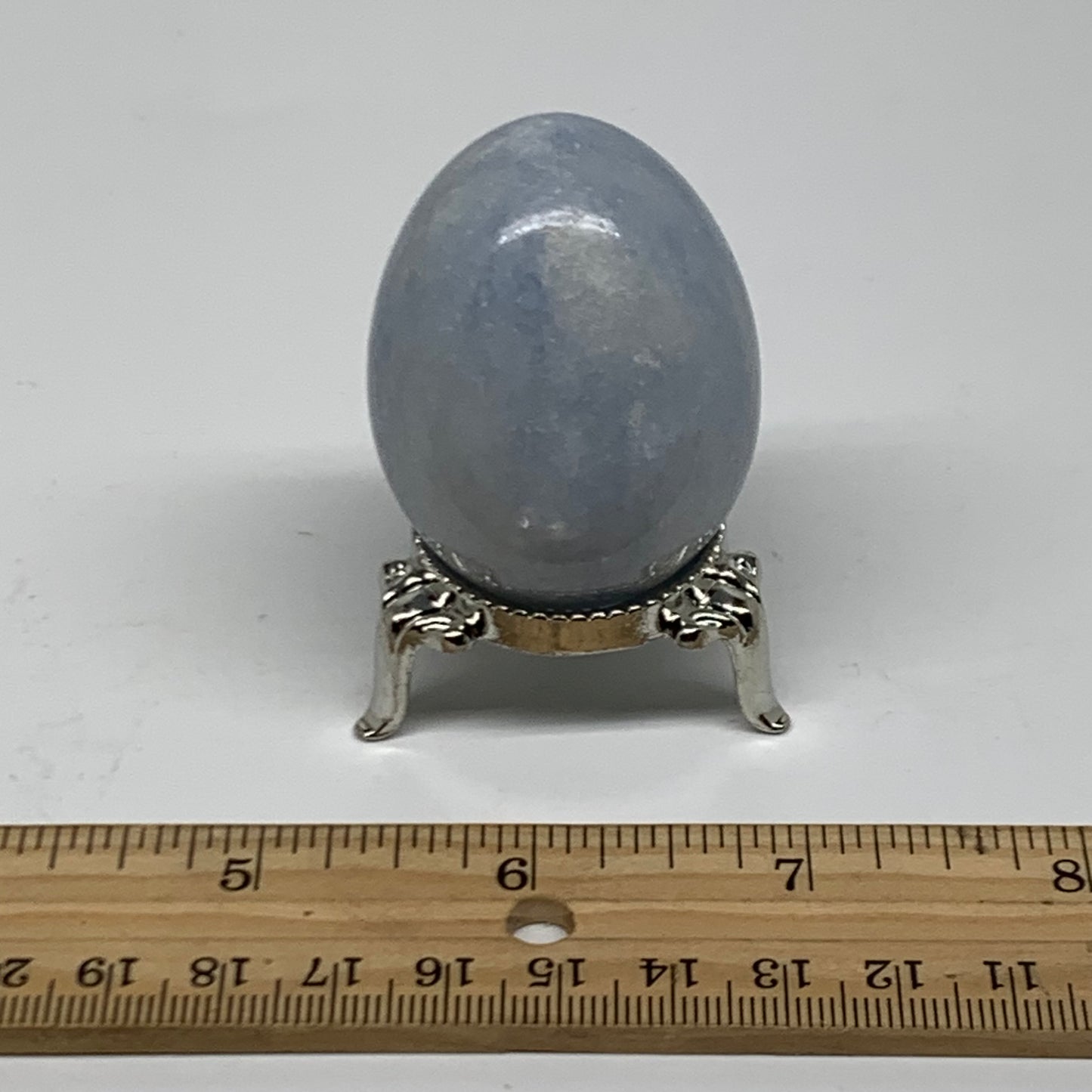 99.9g, 2"x1.4", Natural Blue Calcite Egg Polished Crystal @Madagascar, B38413
