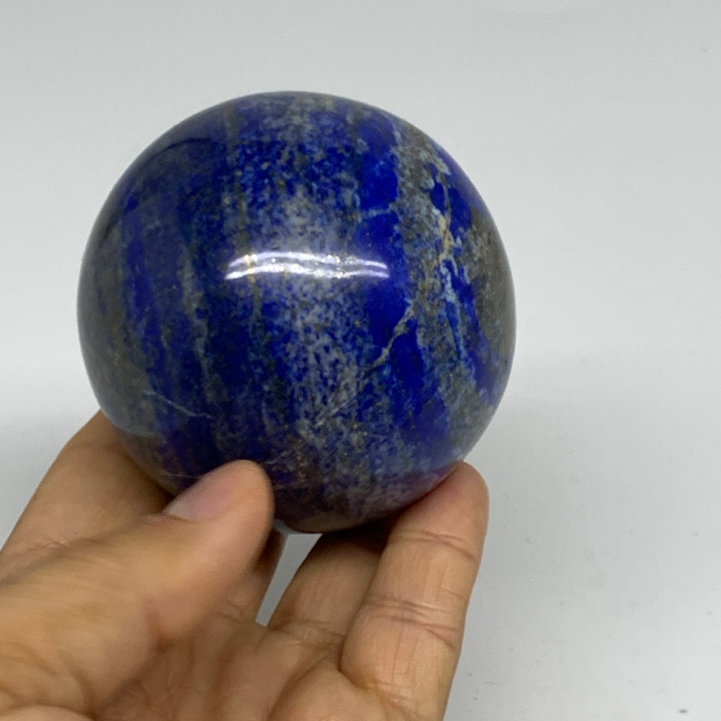 1.08 lbs, 2.7" (68mm), Lapis Lazuli Sphere Ball Gemstone @Afghanistan, B33181