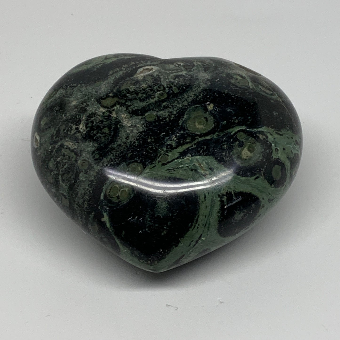 0.72 lbs, 2.8"x3.1"x1.6", Kambaba Jasper Heart Crocodile Polished Crystal, B3755