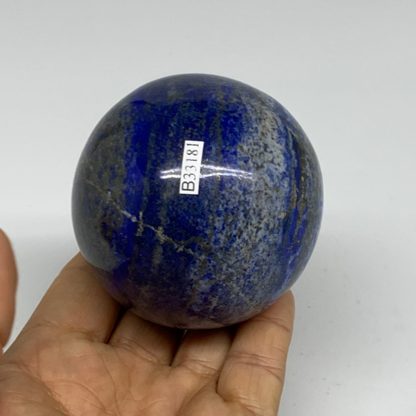 1.08 lbs, 2.7" (68mm), Lapis Lazuli Sphere Ball Gemstone @Afghanistan, B33181