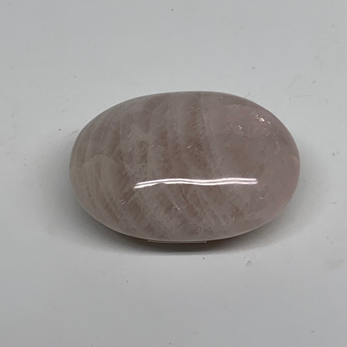 77.5g , 2.1"x1.6"x1", Natural Pink Rose Quartz Palm-stone Crystal, B34524
