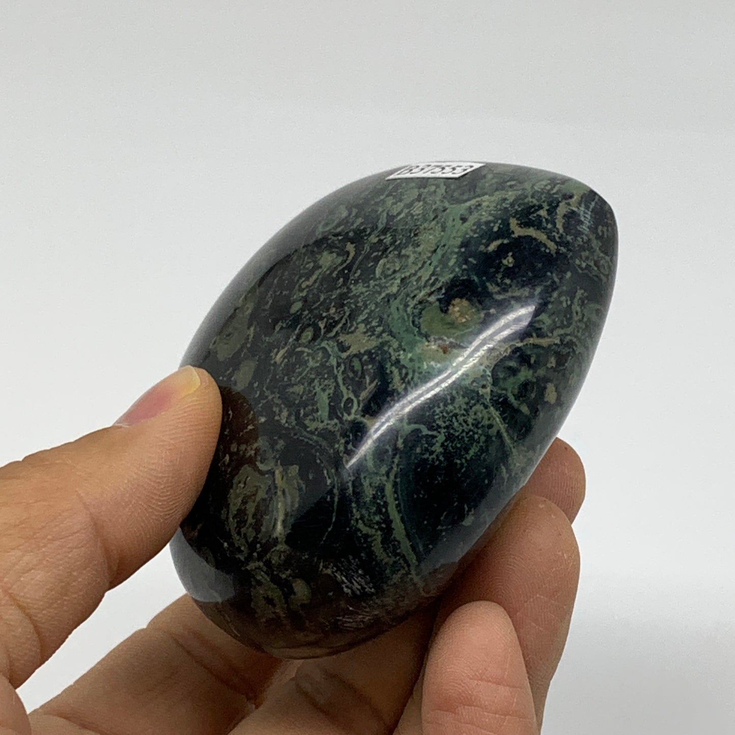 0.55 lbs, 2.6"x2.9"x1.4", Kambaba Jasper Heart Crocodile Polished Crystal, B3755