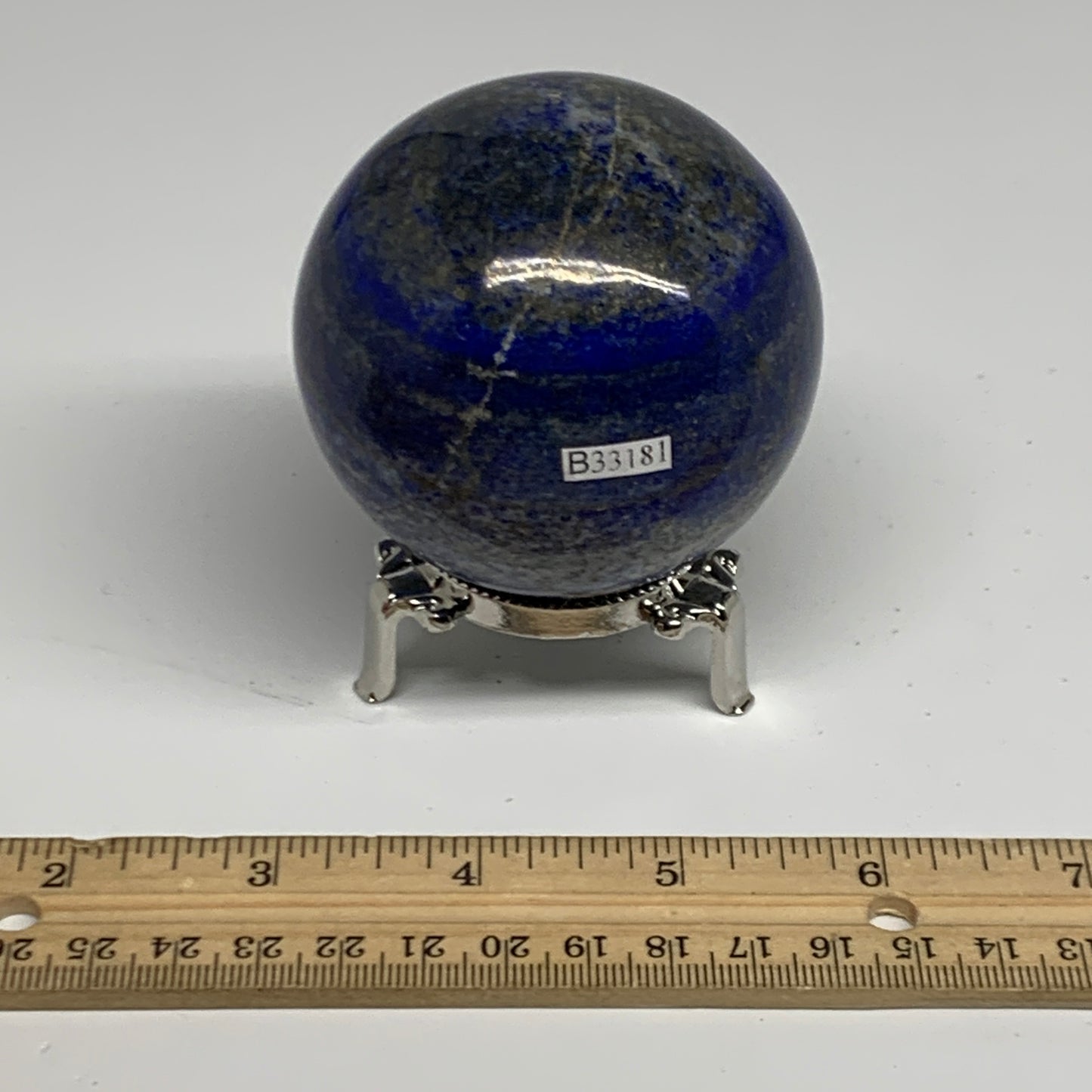 1.08 lbs, 2.7" (68mm), Lapis Lazuli Sphere Ball Gemstone @Afghanistan, B33181