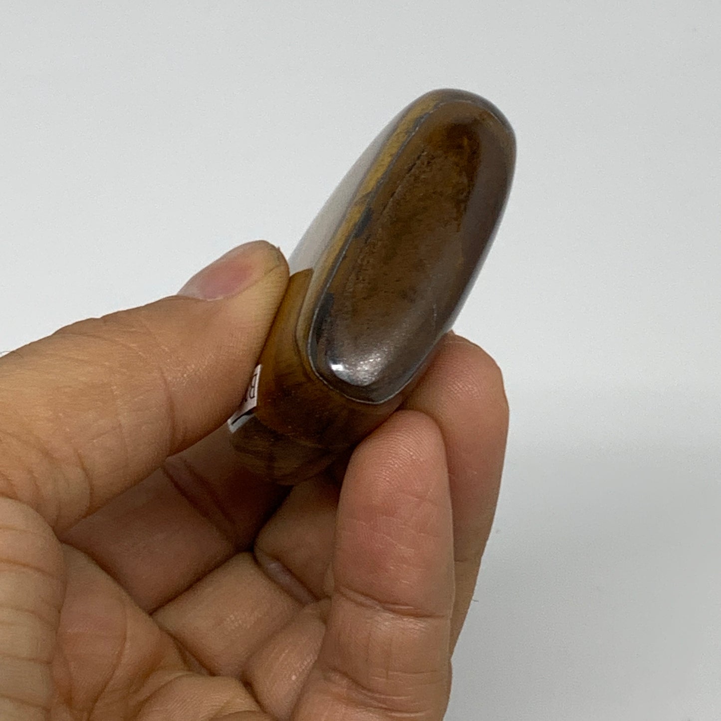 81g, 2.1"x2.1"x0.7", Tiger's Eye Heart Polished Healing Crystal @India, B33889