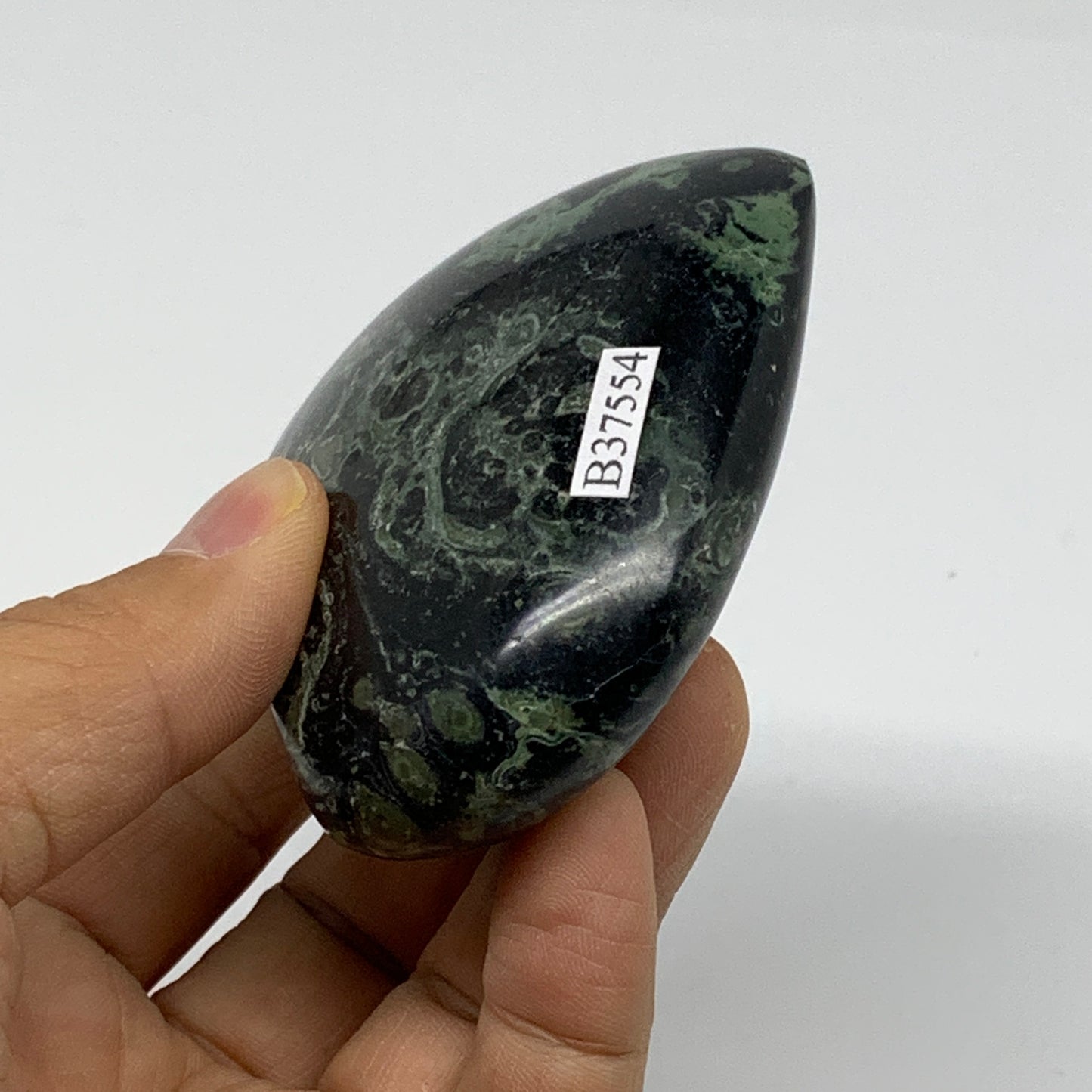 0.36 lbs, 2.6"x2.8"x1", Kambaba Jasper Heart Crocodile Polished Crystal, B37554