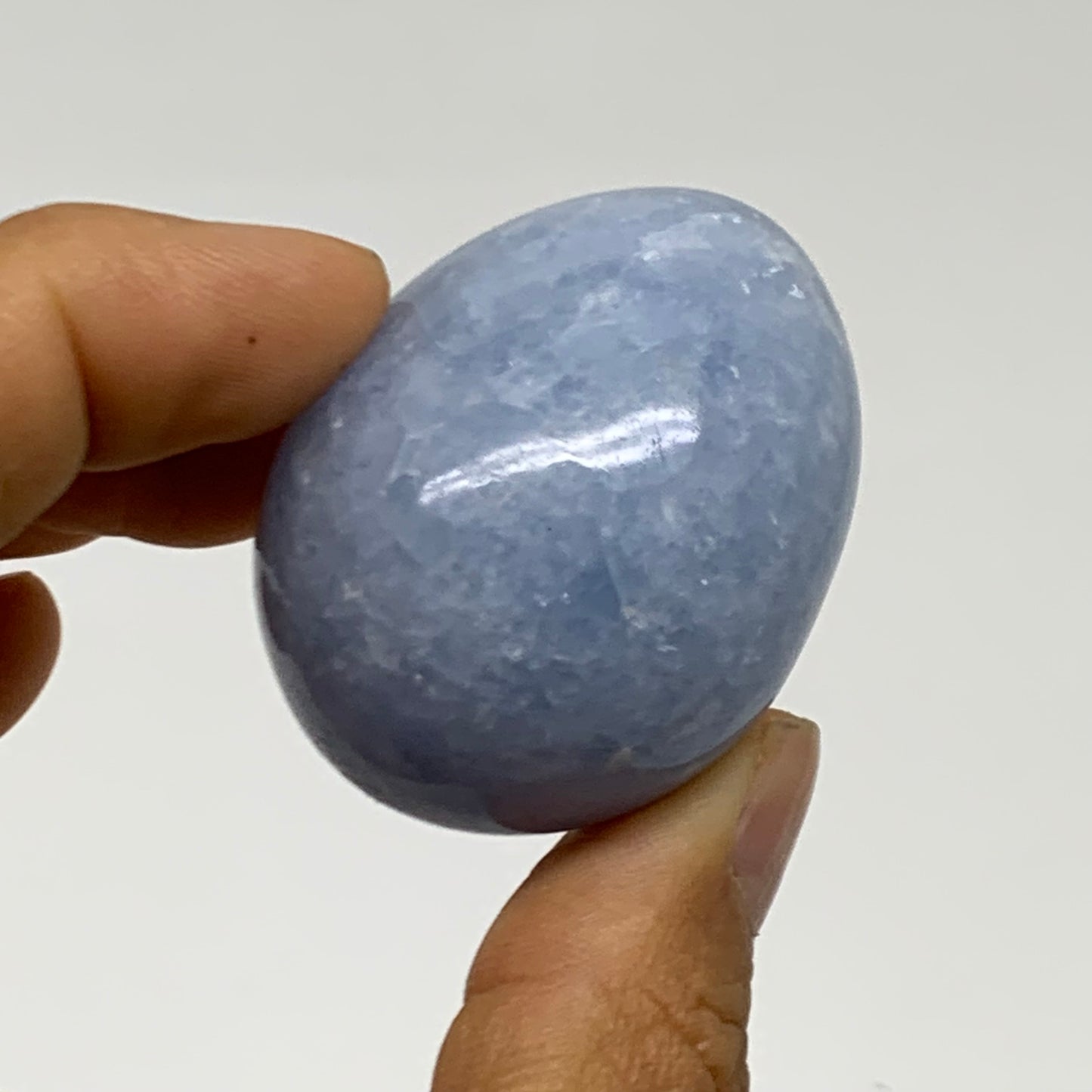 235.6g, 1.8"-1.8", 3pcs, Blue Calcite Egg Polished Crystal @Madagascar, B38416