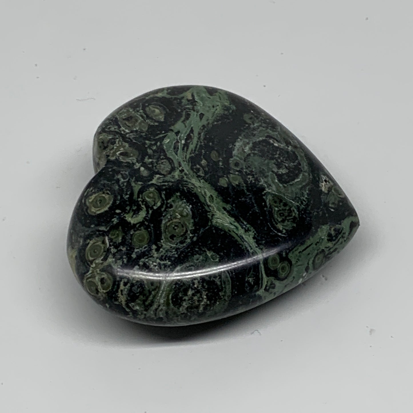 0.36 lbs, 2.6"x2.8"x1", Kambaba Jasper Heart Crocodile Polished Crystal, B37554