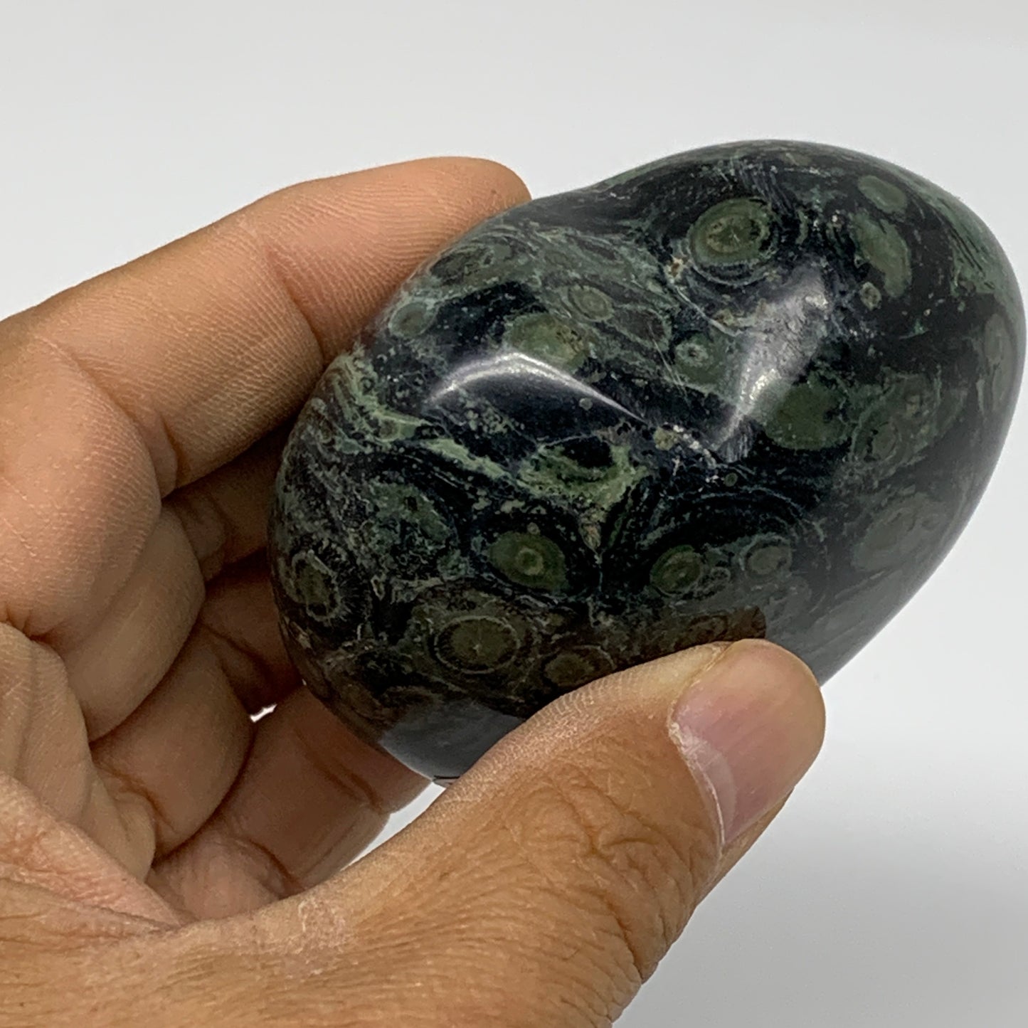 0.46 lbs, 2.5"x2.7"x1.4", Kambaba Jasper Heart Crocodile Polished Crystal, B3755