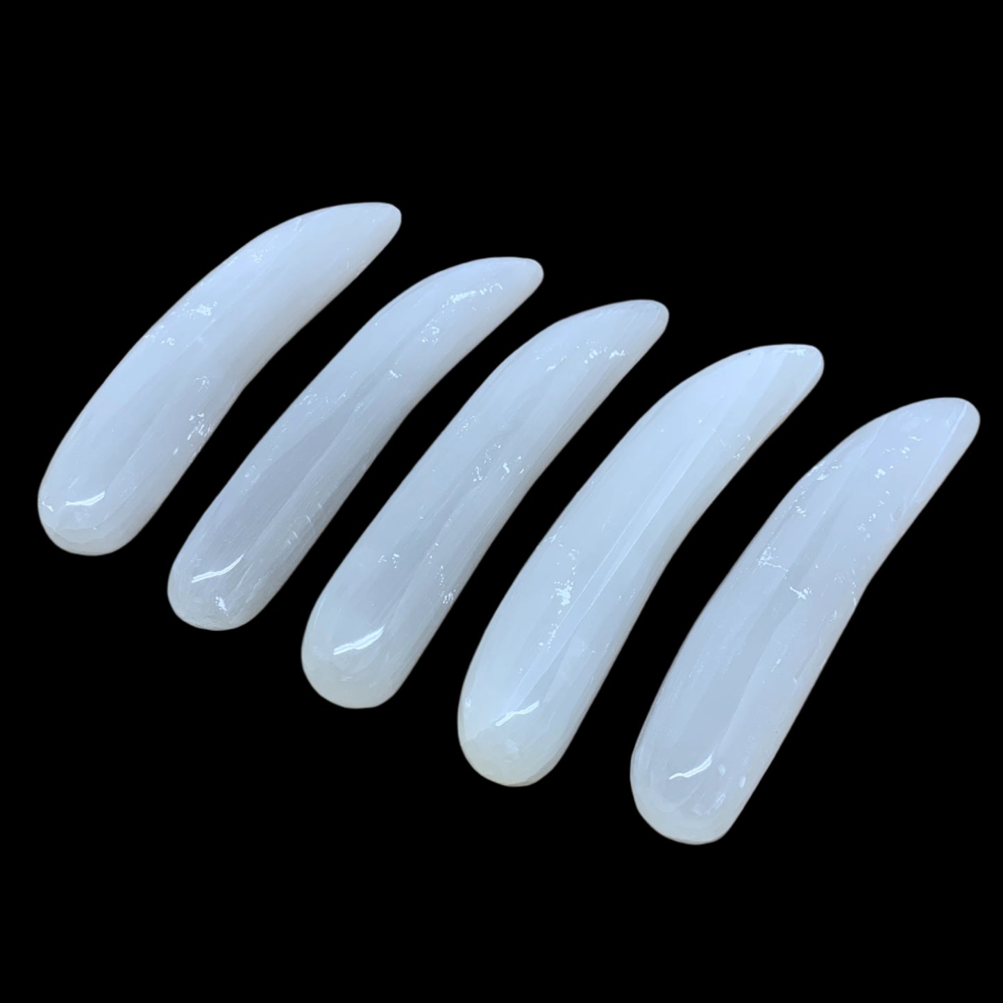 1pc, 0.5 lbs - 0.7lbs, 7"x1.3", Natural Solid Selenite Crystal Wand Polished, B3