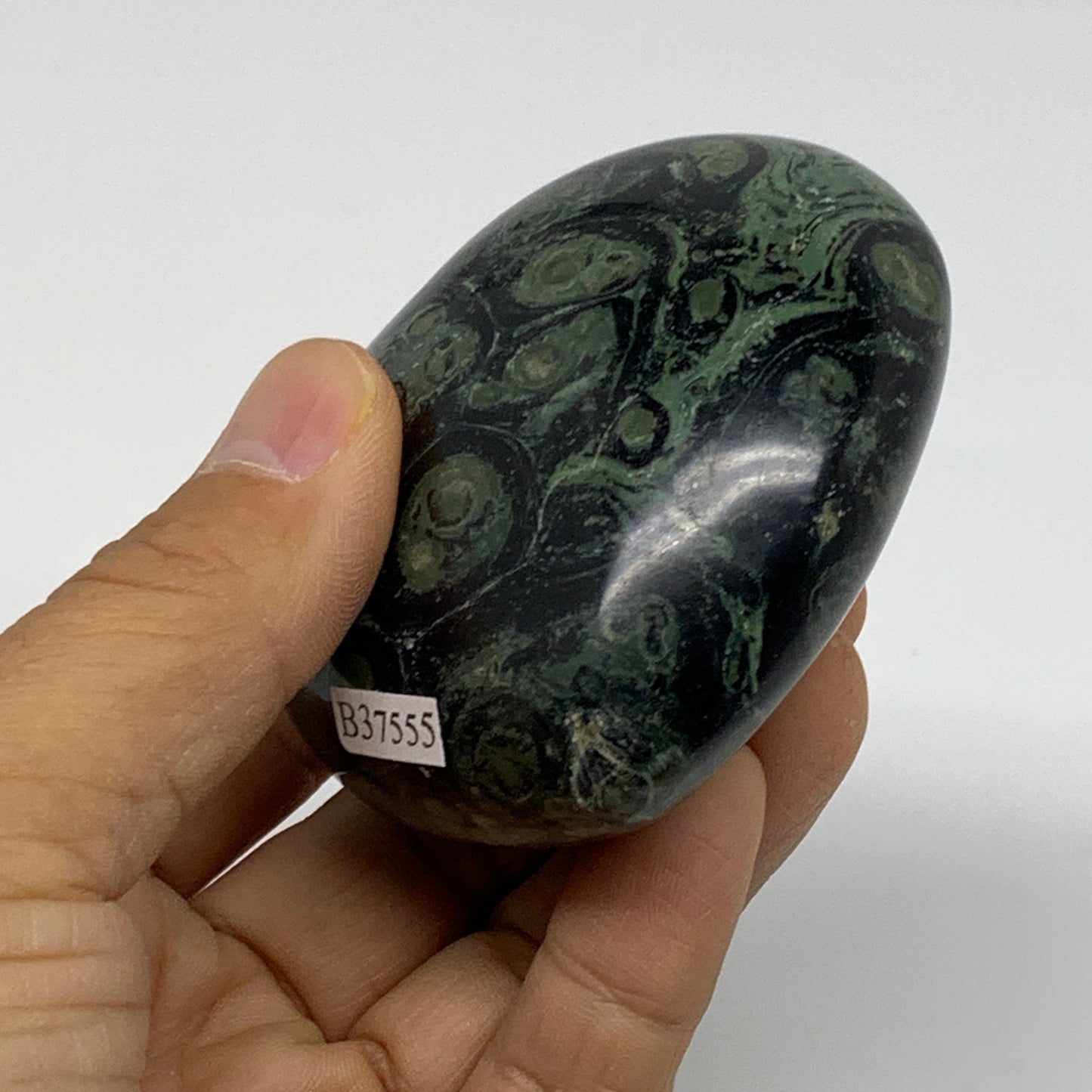 0.46 lbs, 2.5"x2.7"x1.4", Kambaba Jasper Heart Crocodile Polished Crystal, B3755