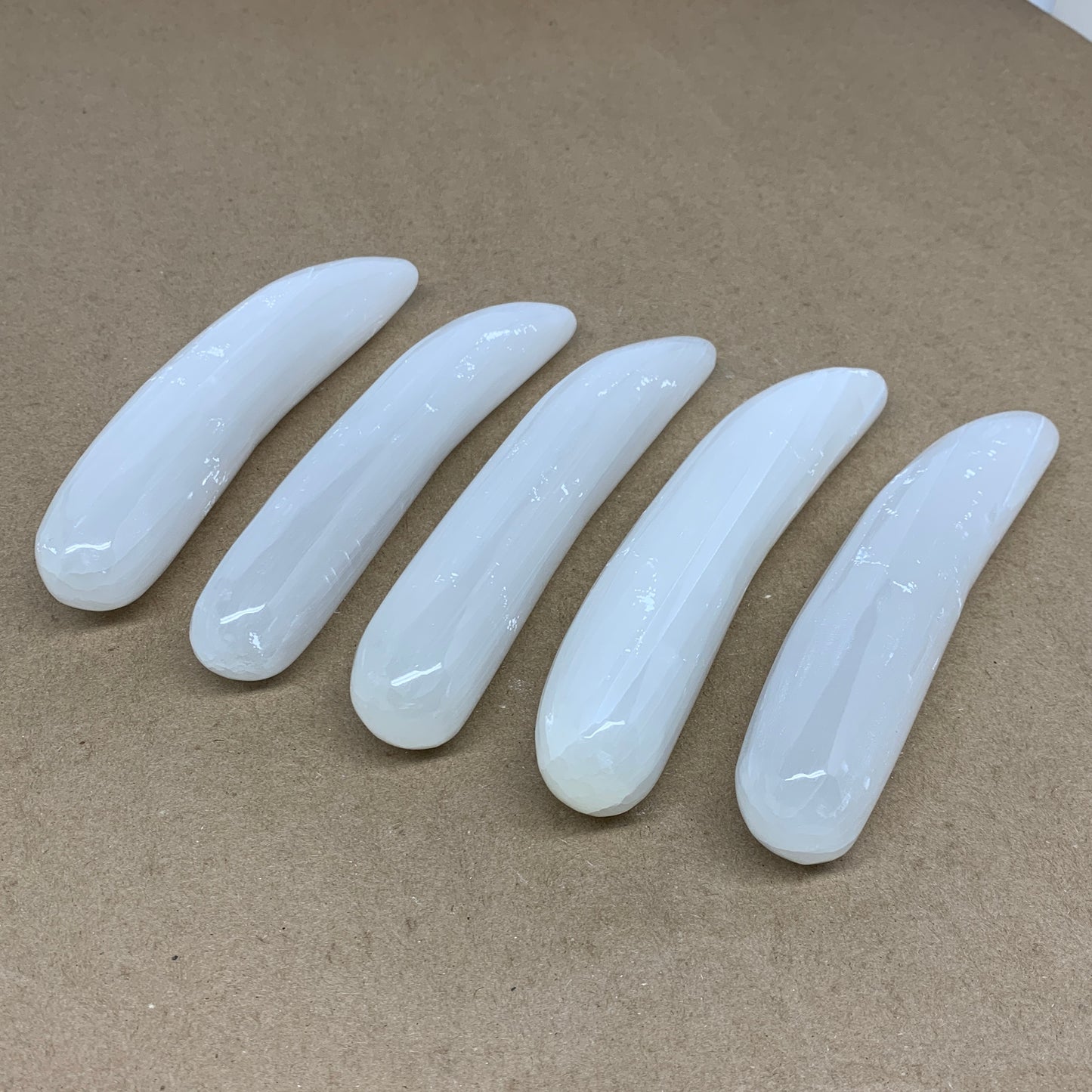 1pc, 0.5 lbs - 0.7lbs, 7"x1.3", Natural Solid Selenite Crystal Wand Polished, B3