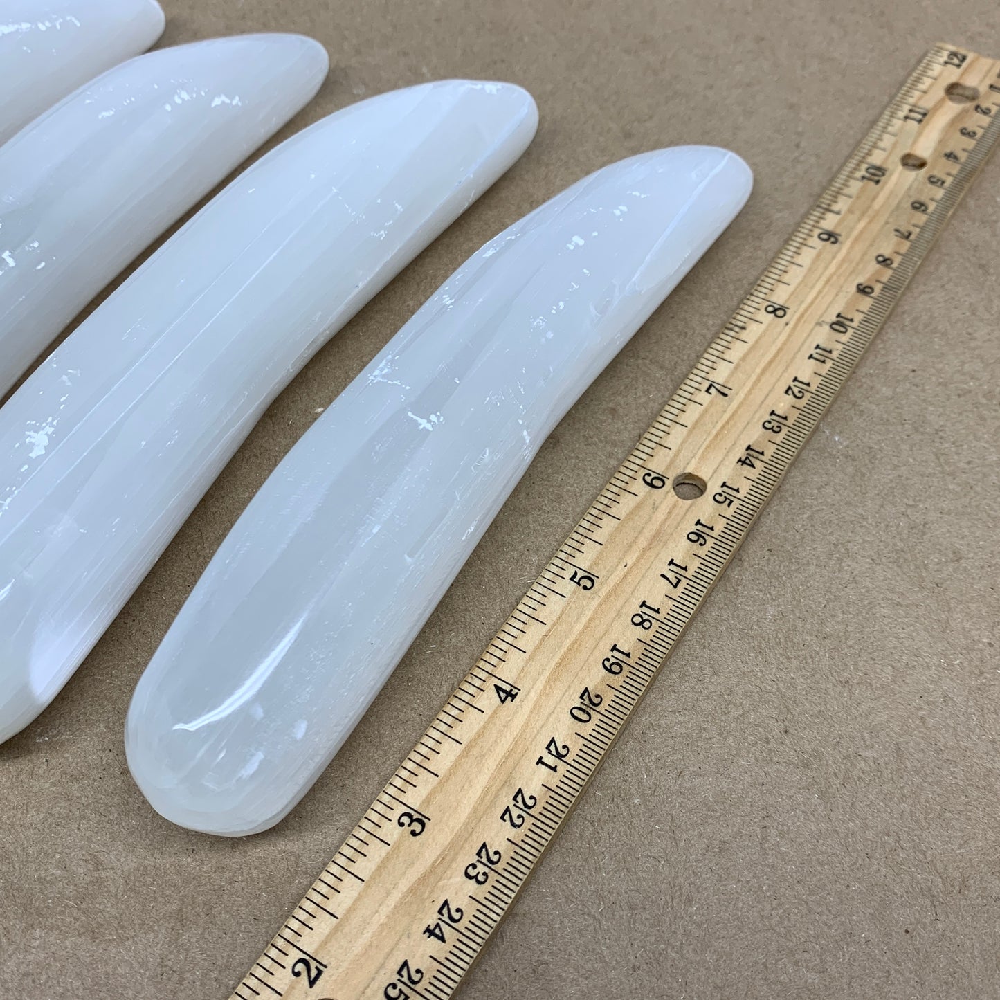1pc, 0.5 lbs - 0.7lbs, 7"x1.3", Natural Solid Selenite Crystal Wand Polished, B3