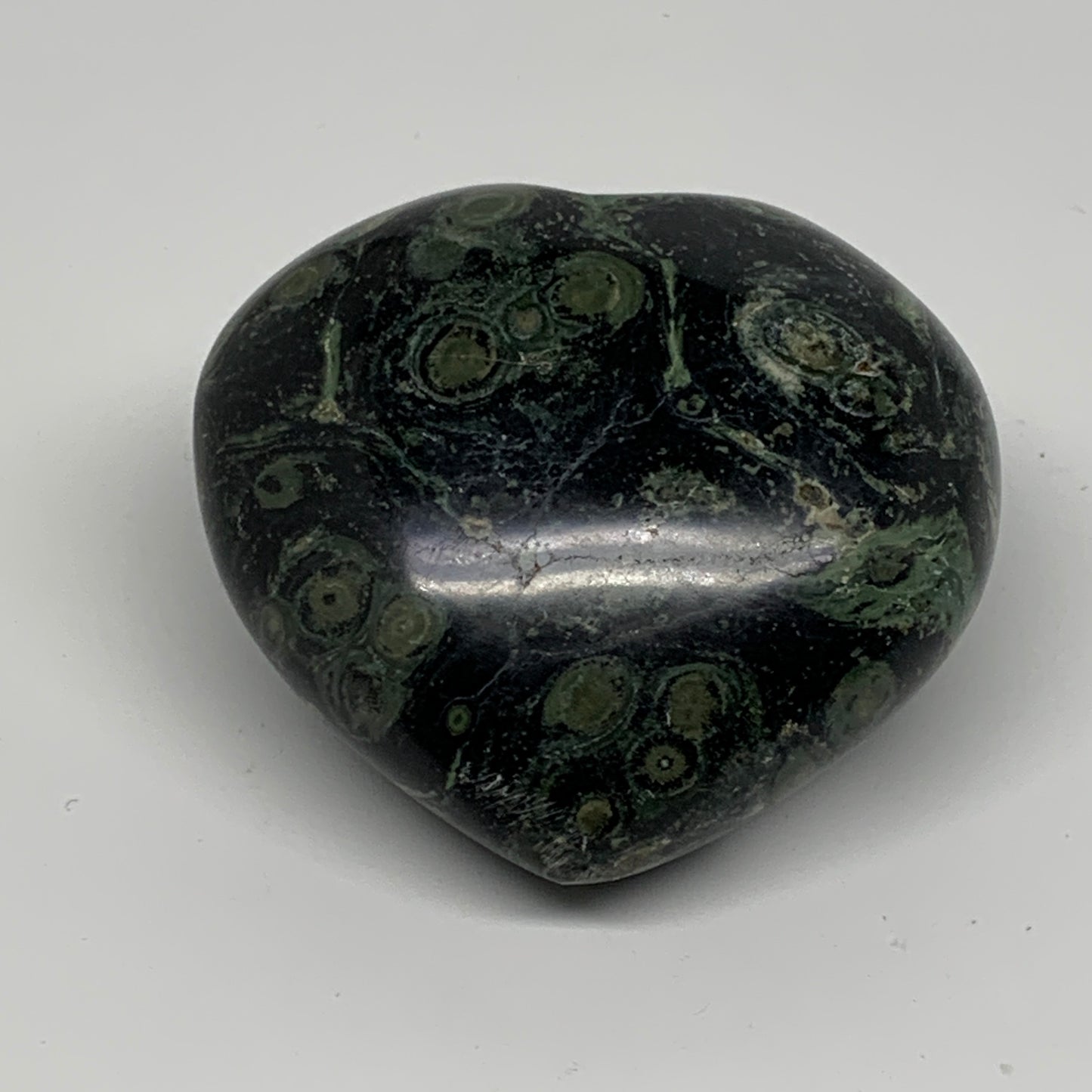 0.46 lbs, 2.5"x2.7"x1.4", Kambaba Jasper Heart Crocodile Polished Crystal, B3755