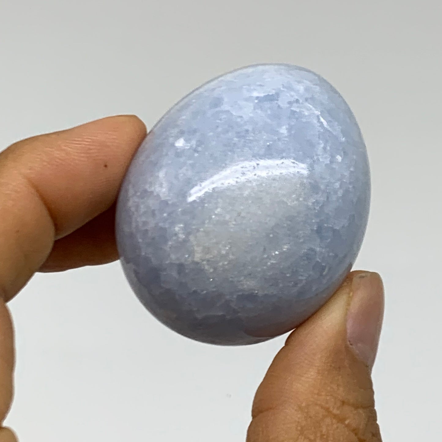 279.9g, 1.8"-1.9", 3pcs, Blue Calcite Egg Polished Crystal @Madagascar, B38417
