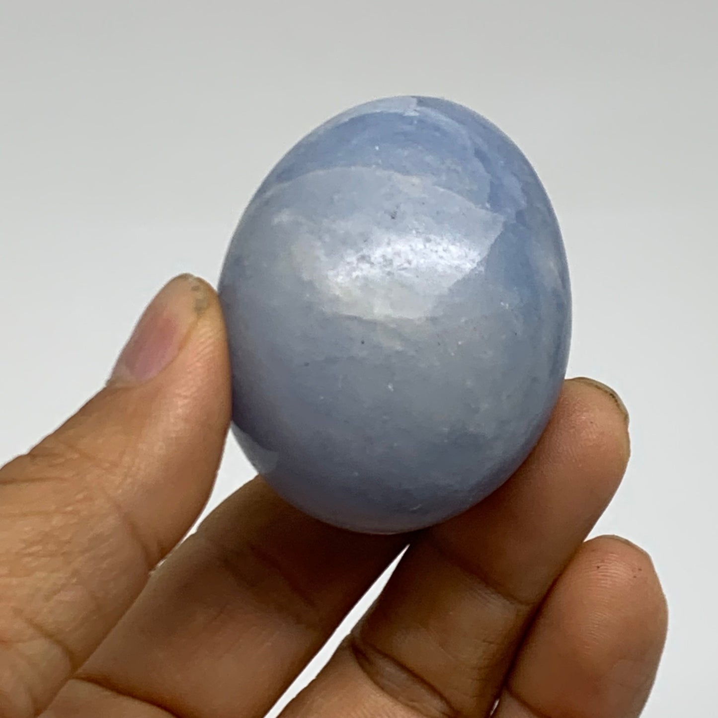 279.9g, 1.8"-1.9", 3pcs, Blue Calcite Egg Polished Crystal @Madagascar, B38417