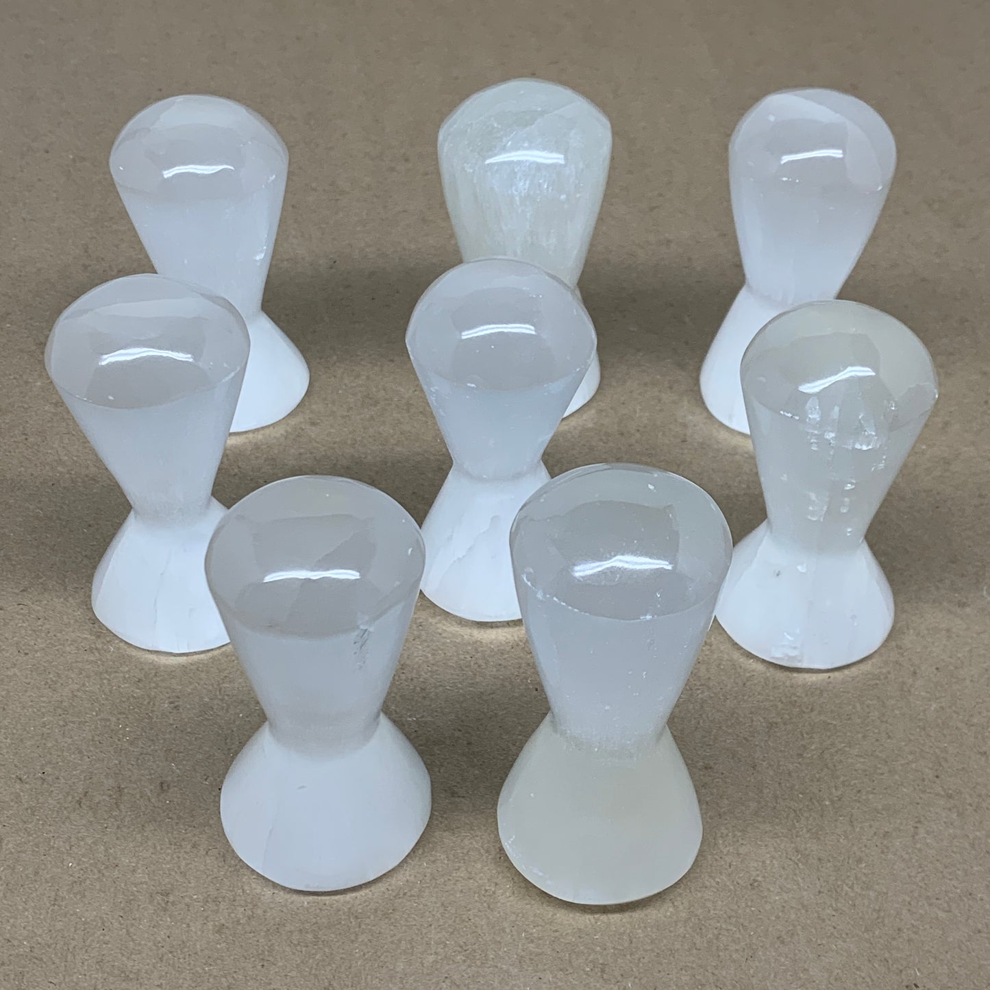 1pc, 180-220g, 3.7"x1.7", Natural Selenite Crystal Mushroom Gemstone,B36644