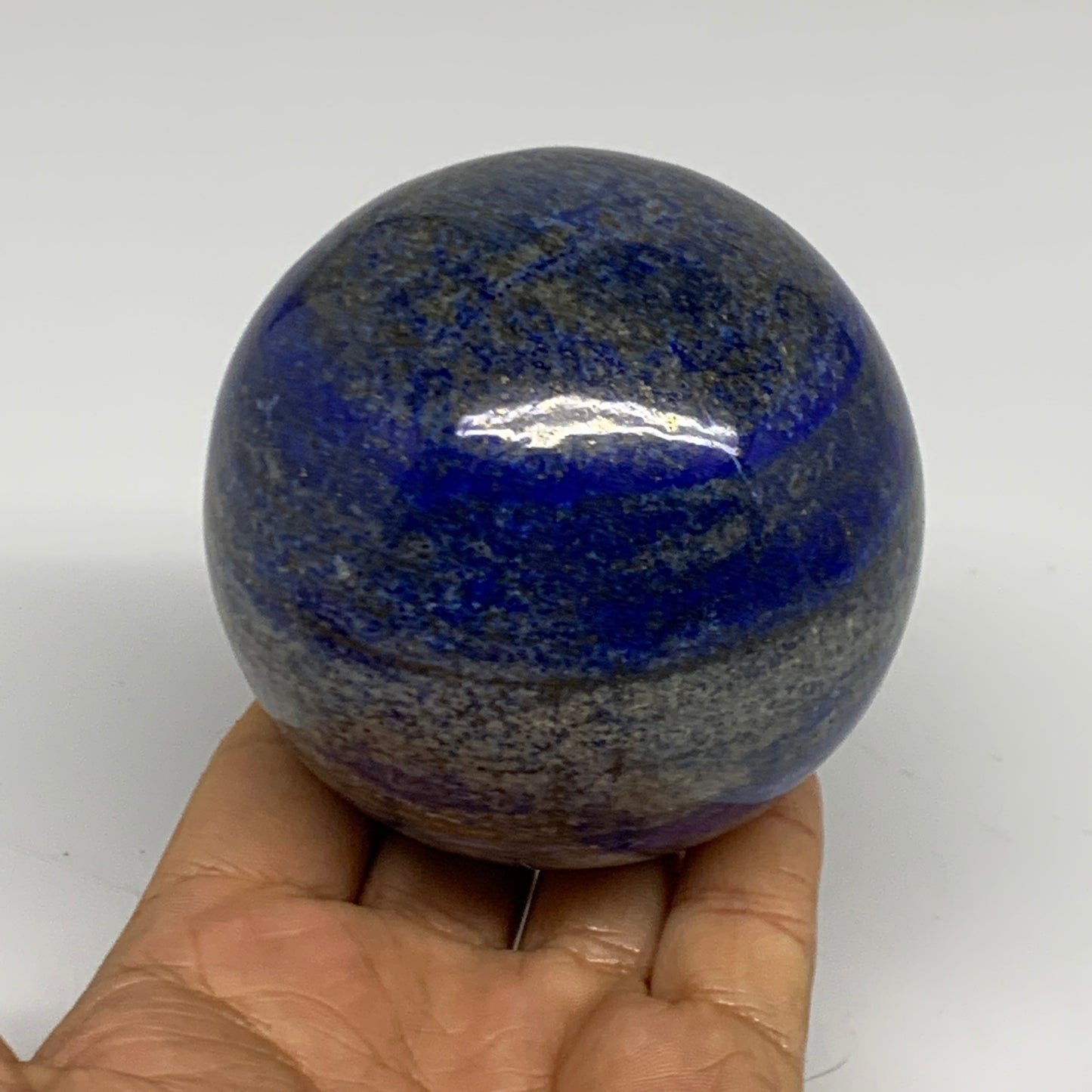 1.58 lbs, 3" (76mm), Lapis Lazuli Sphere Ball Gemstone @Afghanistan, B33184
