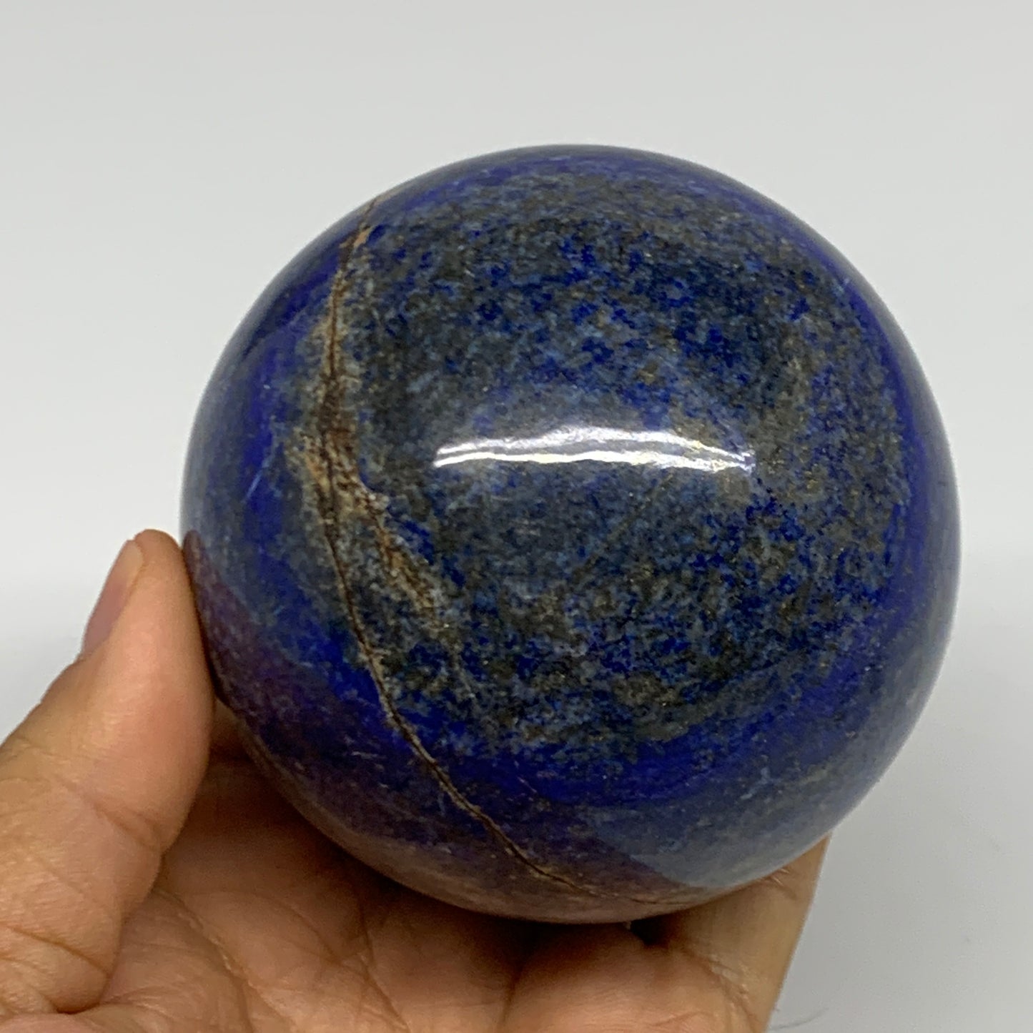 1.58 lbs, 3" (76mm), Lapis Lazuli Sphere Ball Gemstone @Afghanistan, B33184