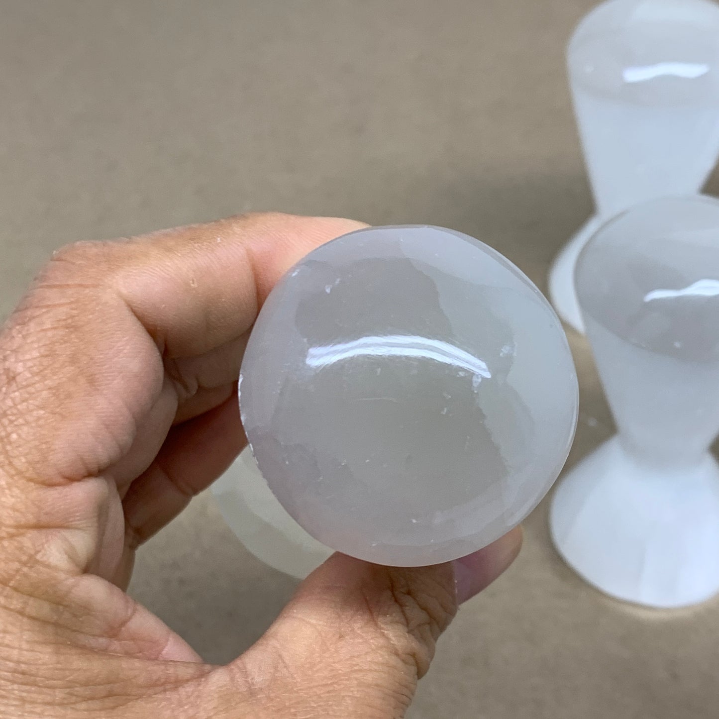 1pc, 180-220g, 3.7"x1.7", Natural Selenite Crystal Mushroom Gemstone,B36644