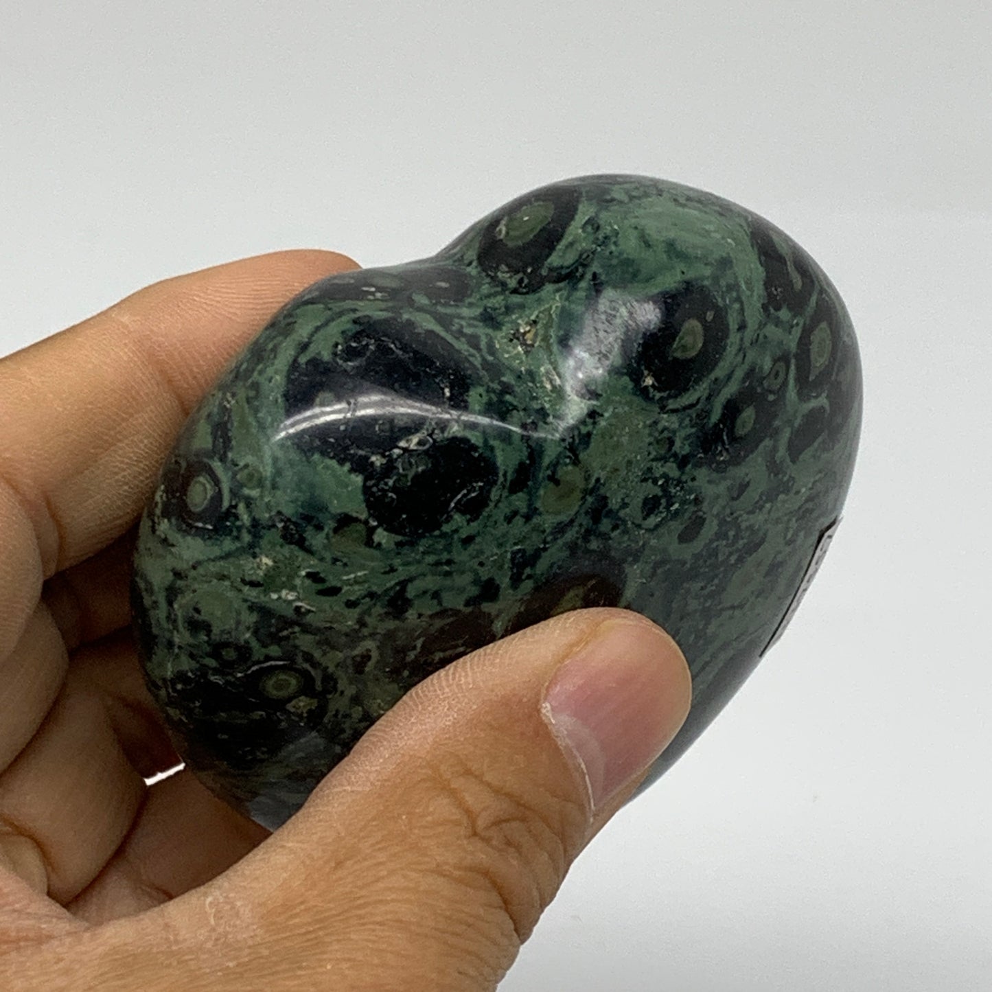 0.47 lbs, 2.6"x2.8"x1.3", Kambaba Jasper Heart Crocodile Polished Crystal, B3755