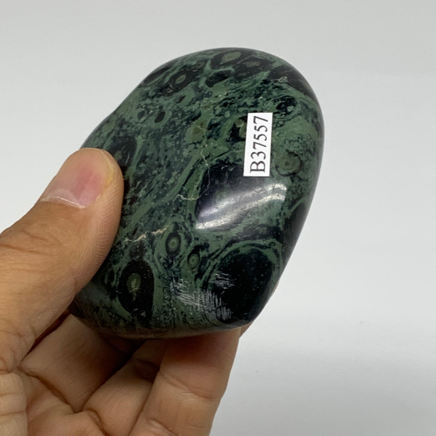 0.47 lbs, 2.6"x2.8"x1.3", Kambaba Jasper Heart Crocodile Polished Crystal, B3755