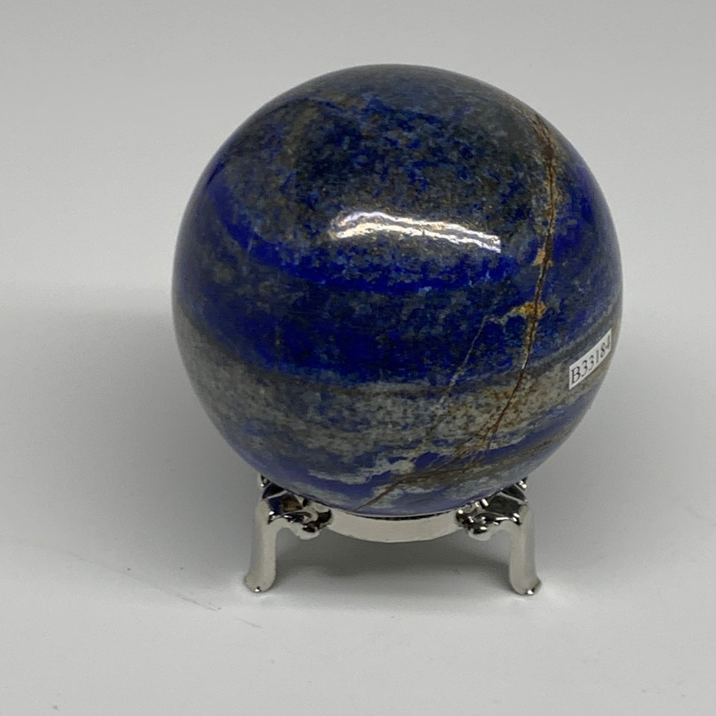 1.58 lbs, 3" (76mm), Lapis Lazuli Sphere Ball Gemstone @Afghanistan, B33184