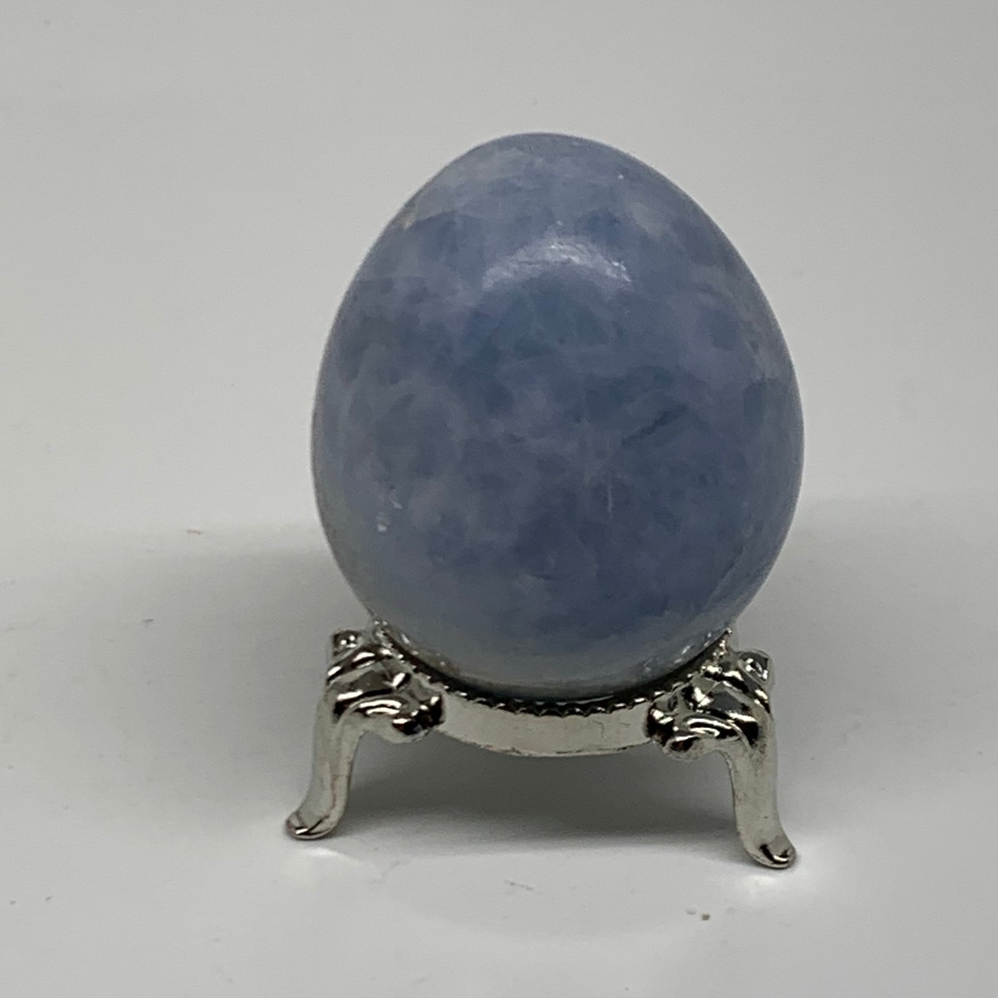 106.1g, 1.9"x1.5", Natural Blue Calcite Egg Polished Crystal @Madagascar, B38418