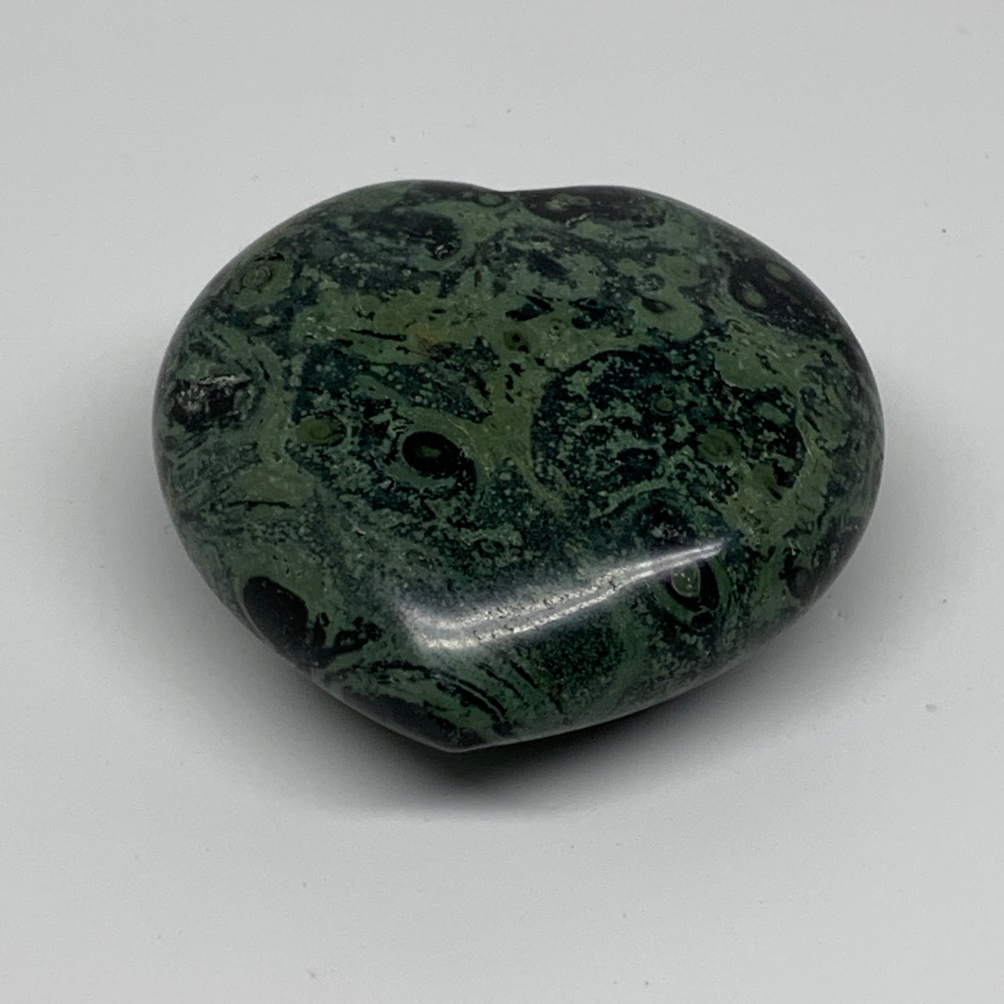 0.47 lbs, 2.6"x2.8"x1.3", Kambaba Jasper Heart Crocodile Polished Crystal, B3755