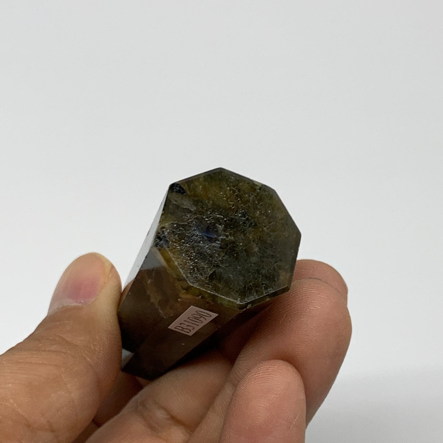 48.1g,2.3"x0.9"x0.9" Small Labradorite Tower Point Crystal @Madagascar, B31090