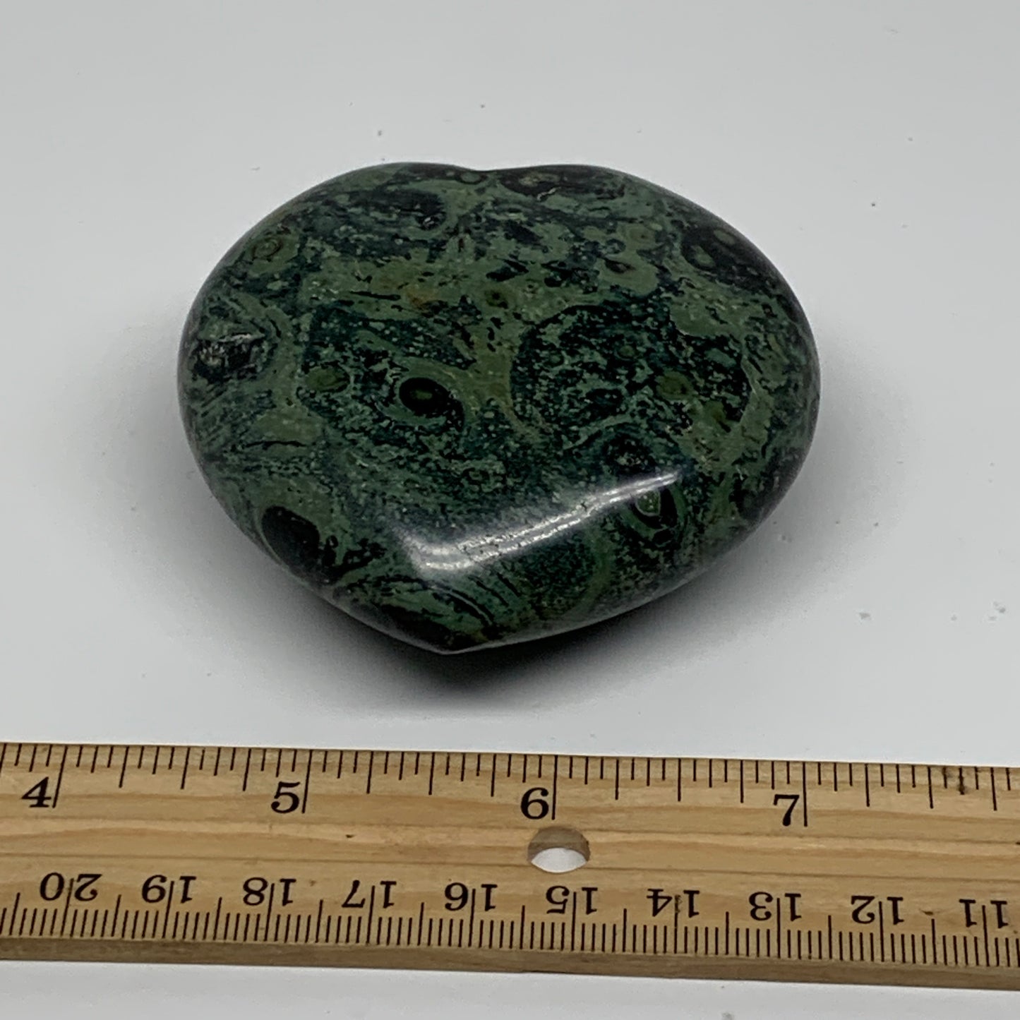 0.47 lbs, 2.6"x2.8"x1.3", Kambaba Jasper Heart Crocodile Polished Crystal, B3755