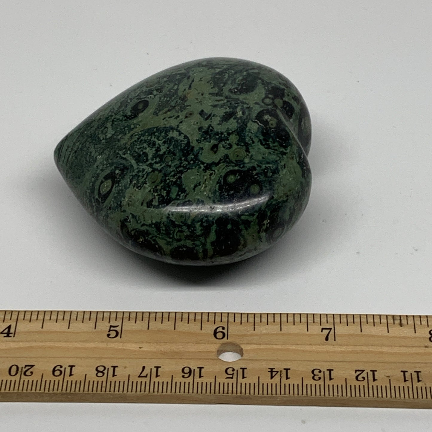 0.47 lbs, 2.6"x2.8"x1.3", Kambaba Jasper Heart Crocodile Polished Crystal, B3755