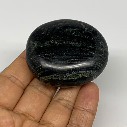 88.9g, 2.1"x1.9"x0.9", Crocodile Kambaba Jasper Palm-Stone @Madagascar, B28087