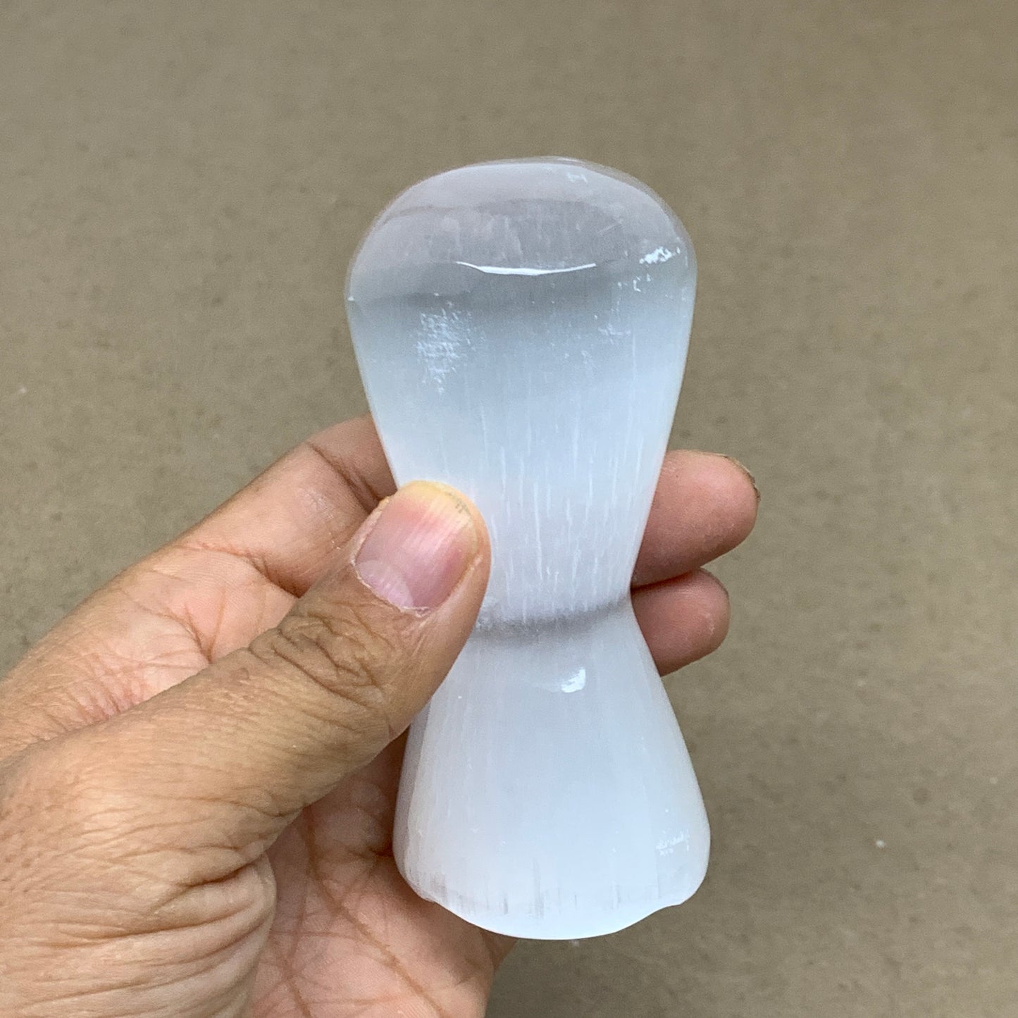 218g, 3.7"x1.7", Natural Selenite Crystal Mushroom Gemstone, B36645