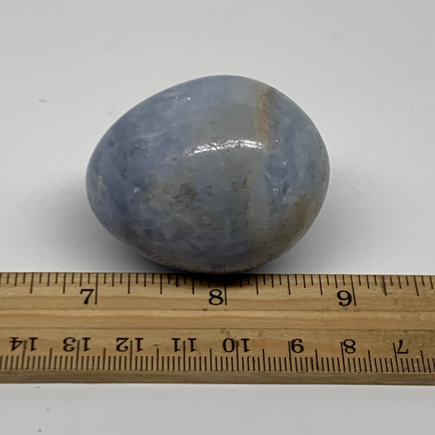 106.1g, 1.9"x1.5", Natural Blue Calcite Egg Polished Crystal @Madagascar, B38418