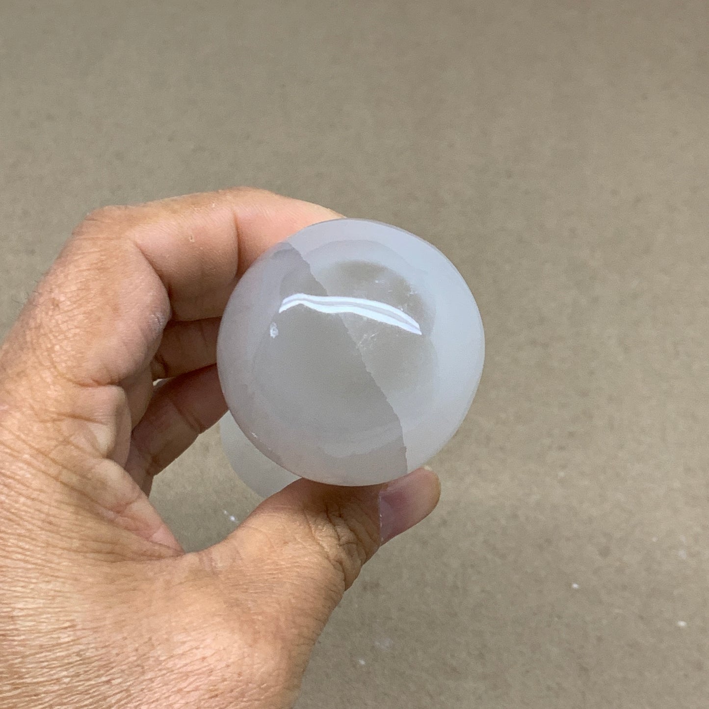 218g, 3.7"x1.7", Natural Selenite Crystal Mushroom Gemstone, B36645