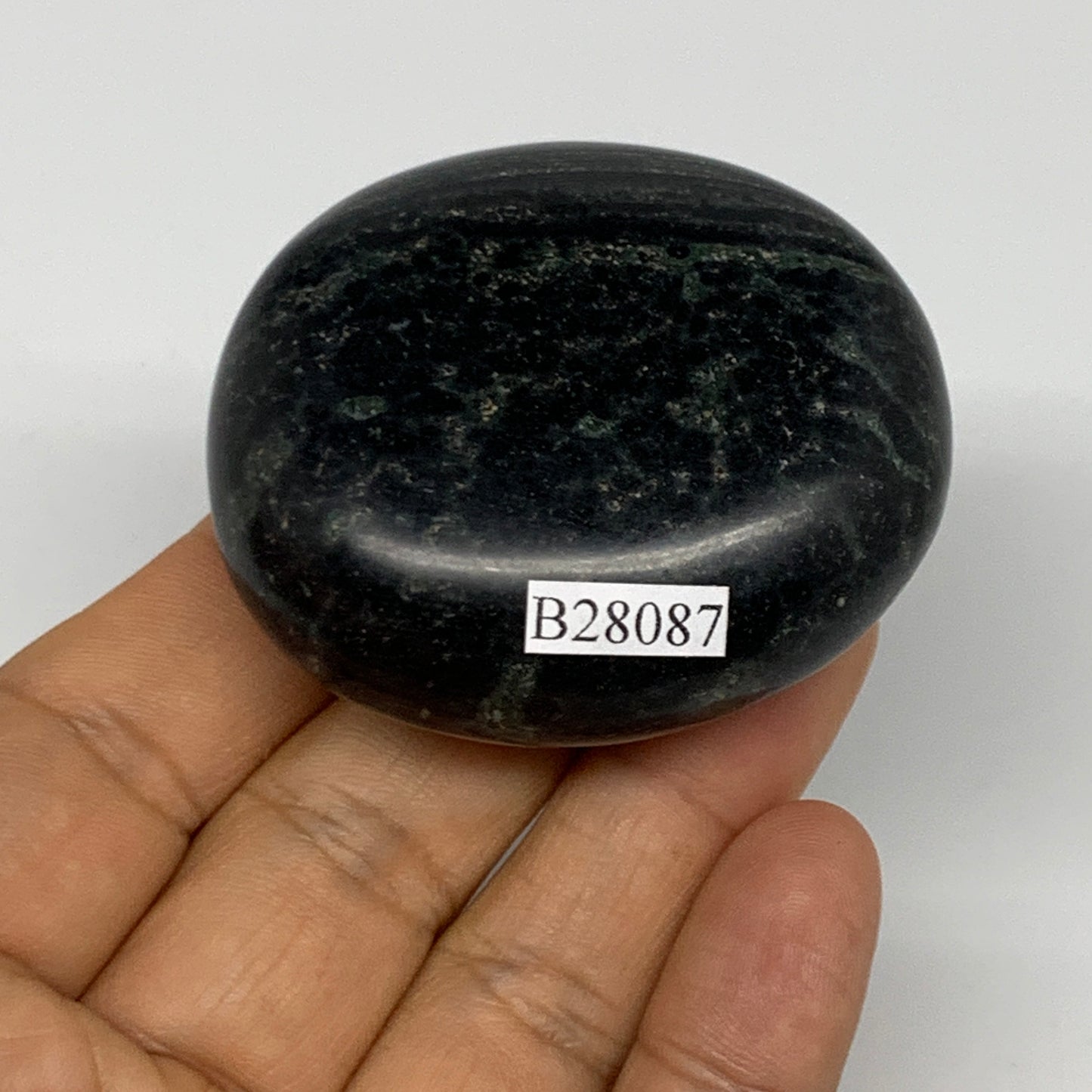 88.9g, 2.1"x1.9"x0.9", Crocodile Kambaba Jasper Palm-Stone @Madagascar, B28087